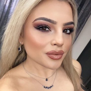 Silver earrings with sapphire and zircon stones