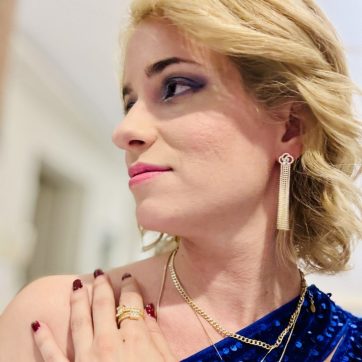 Επίχρυσα σκουλαρίκια με πέτρες ζιργκόν