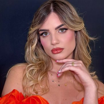 Κολιέ επίχρυσο με χρωματιστές πέτρες