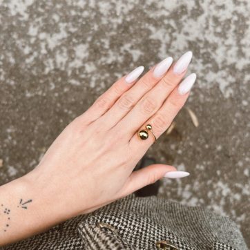 Δαχτυλίδι λουστρέ επίχρυσο ατσάλι