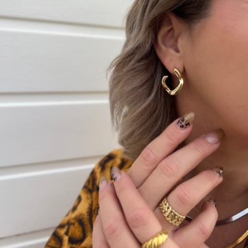 Gold plated stud earrings