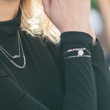 Βραχιόλι με χρωματιστές πέτρες ζιργκόν