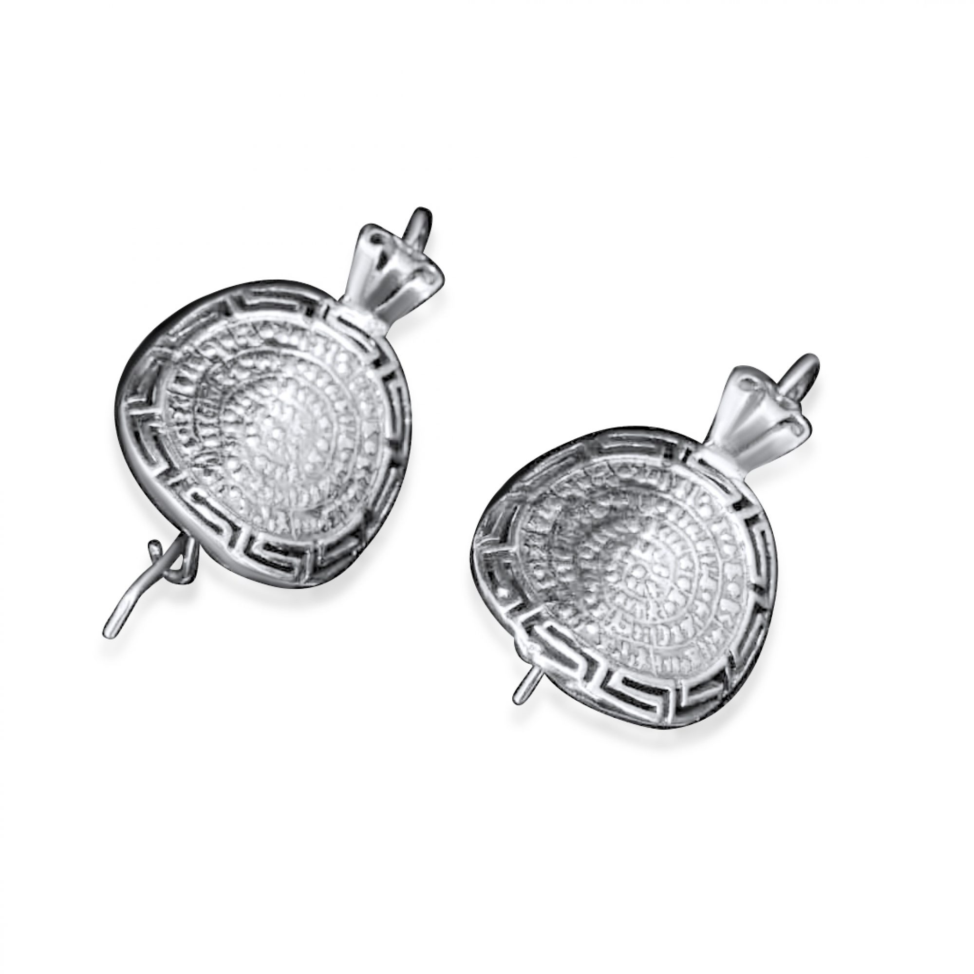 Σκουλαρίκια δίσκος της Φαιστού με μαίανδρο κρεμαστά