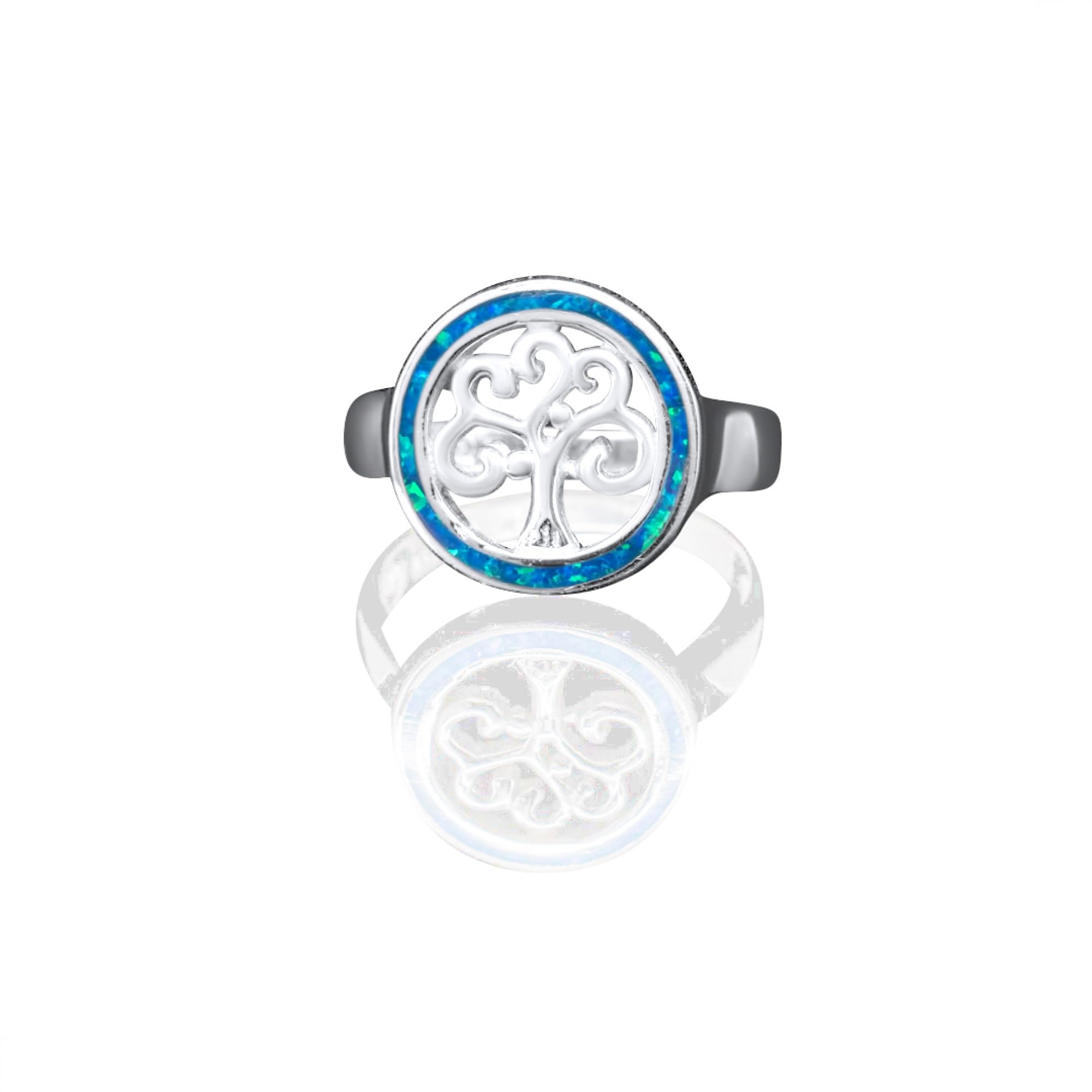 Δαχτυλίδι δέντρο της ζωής με πέτρες όπαλ