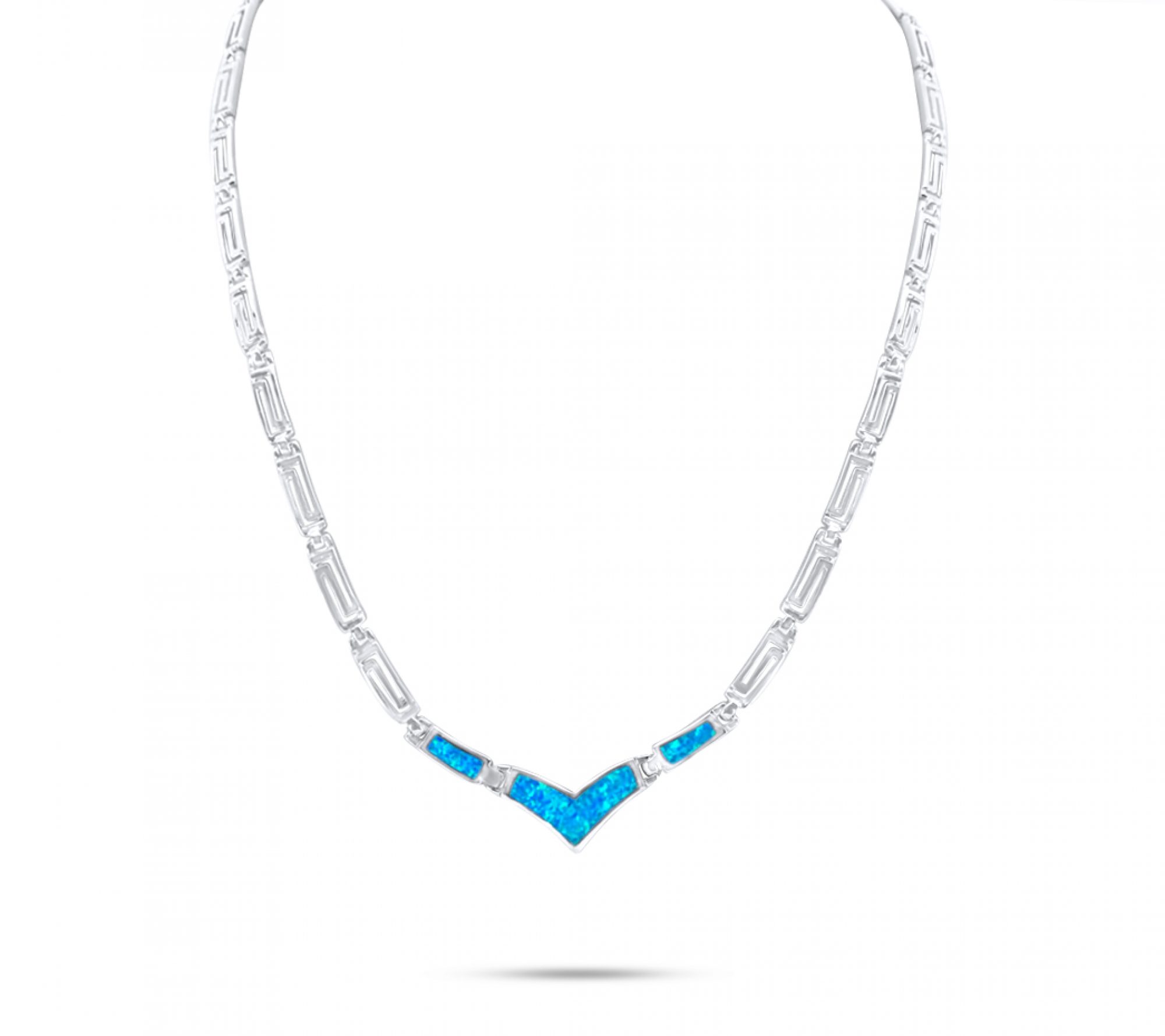 Κολιέ με πέτρες όπαλ και μαίανδρο