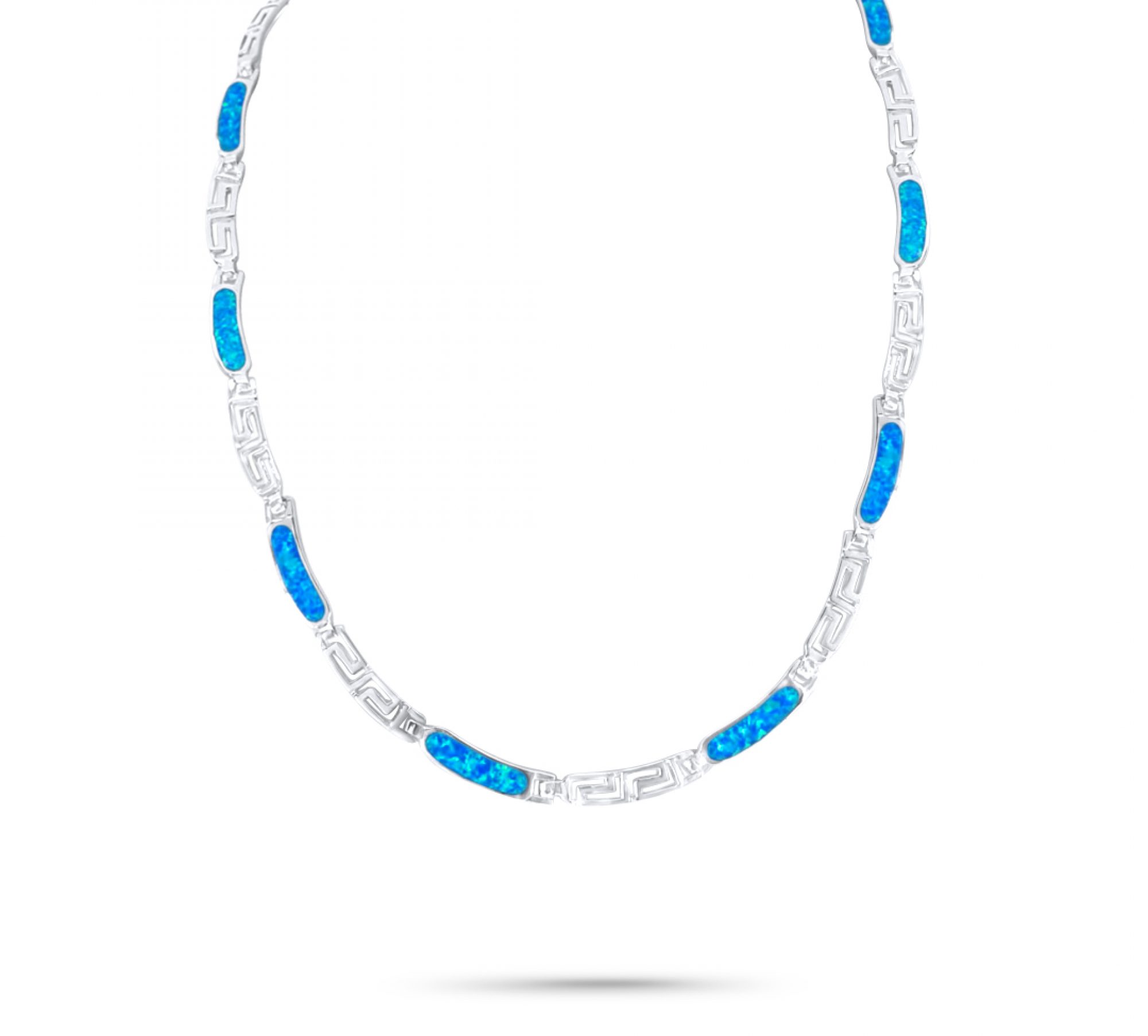 Κολιέ με πέτρες όπαλ και μαίανδρο