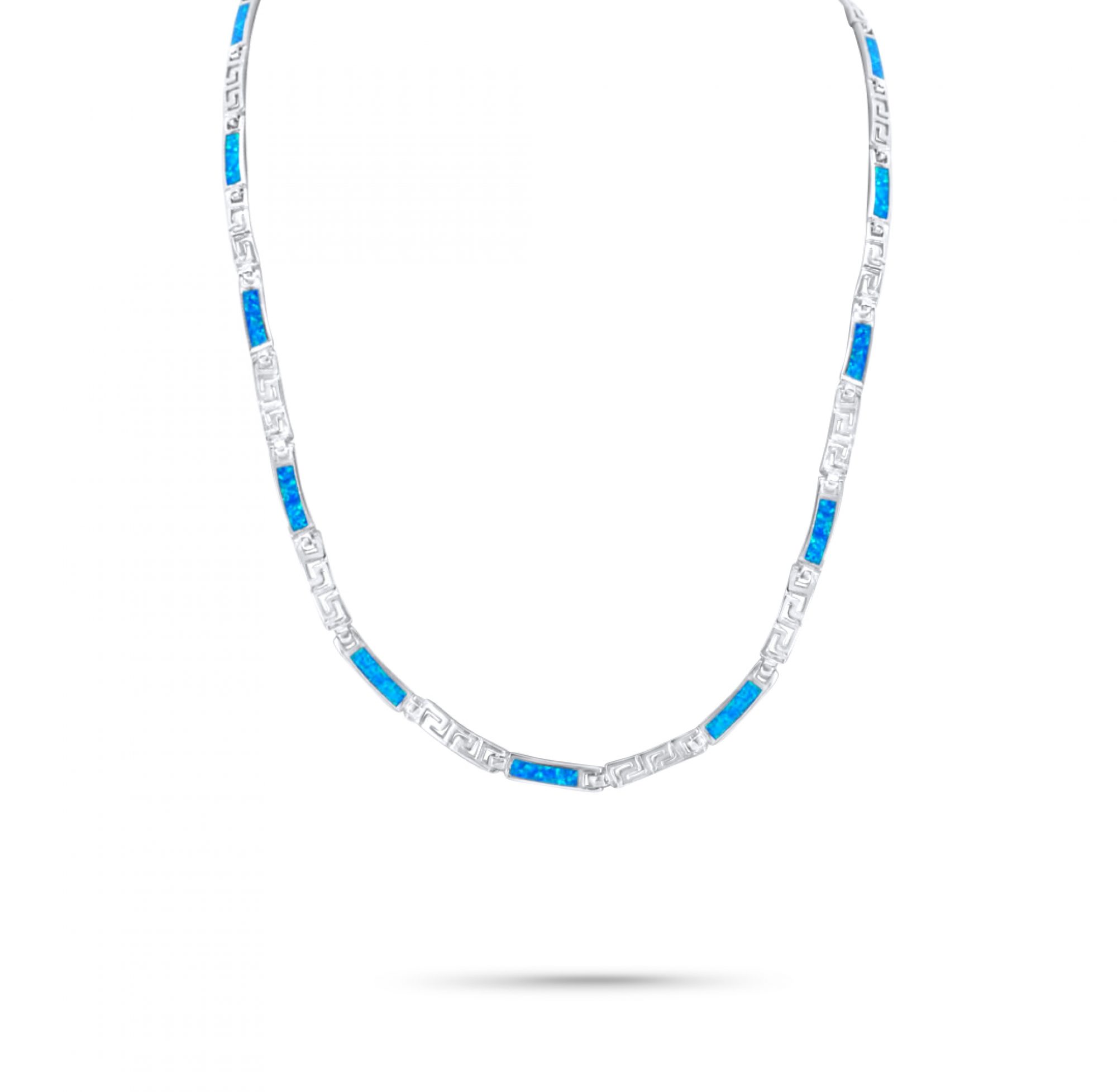 Κολιέ με πέτρες όπαλ και μαίανδρο