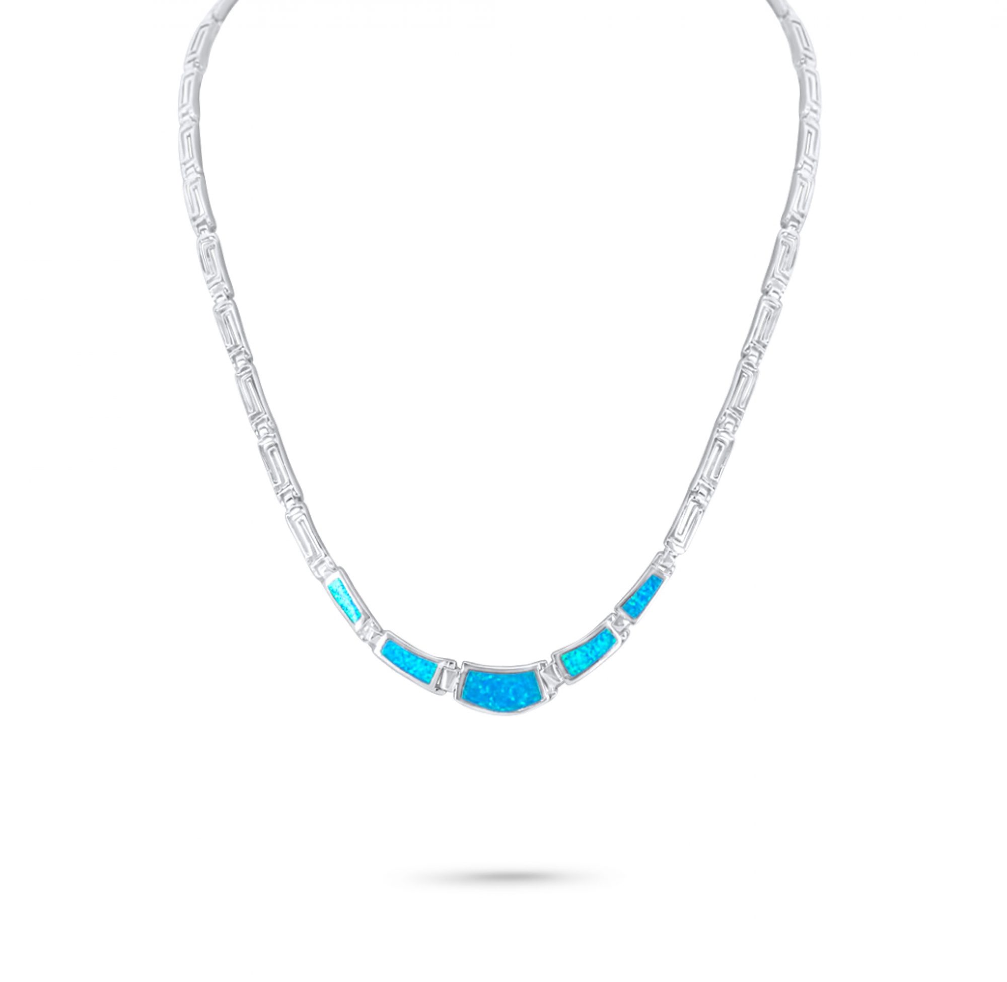 Κολιέ με πέτρες όπαλ και μαίανδρο