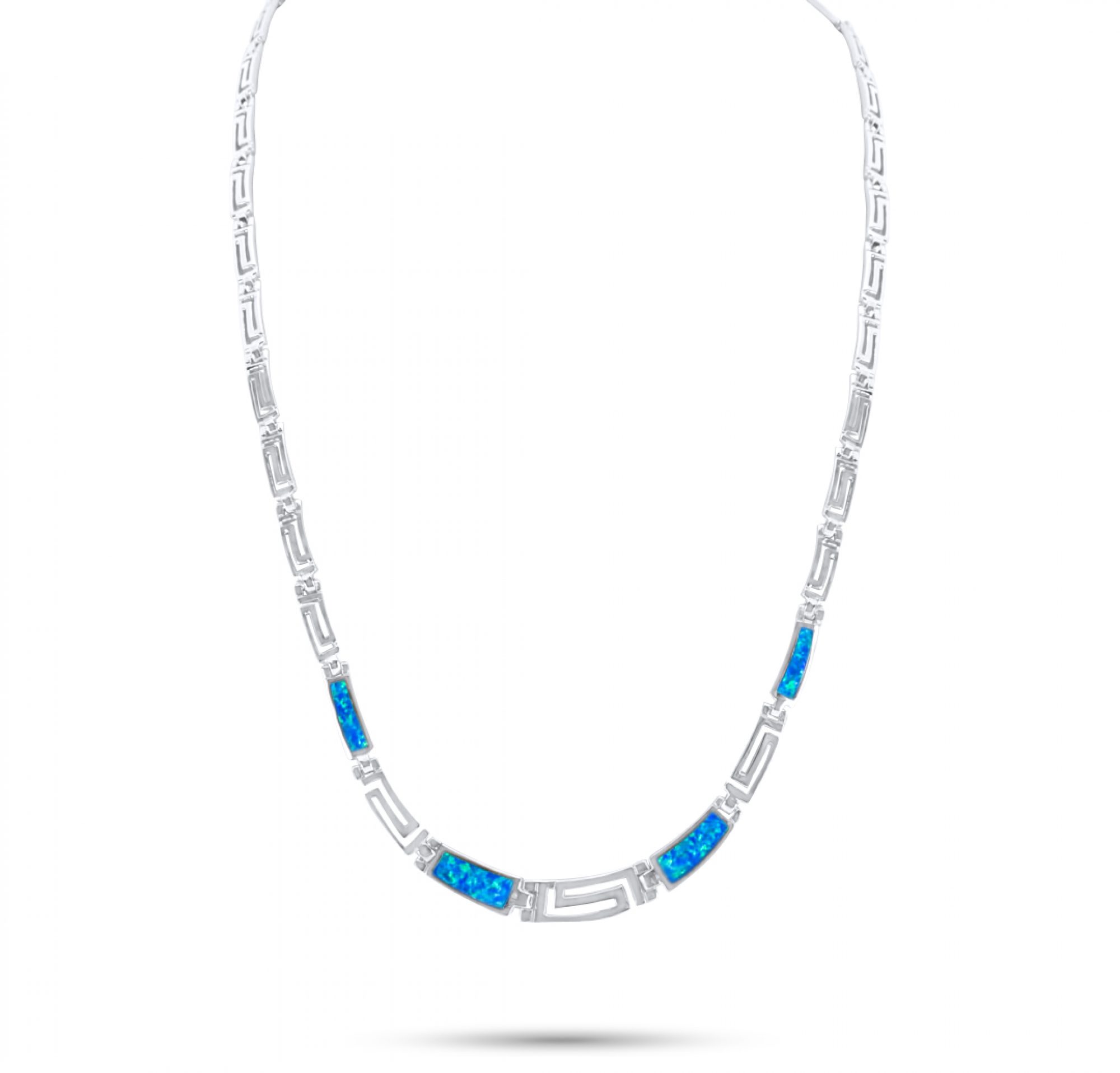 Κολιέ με πέτρες όπαλ και μαίανδρο