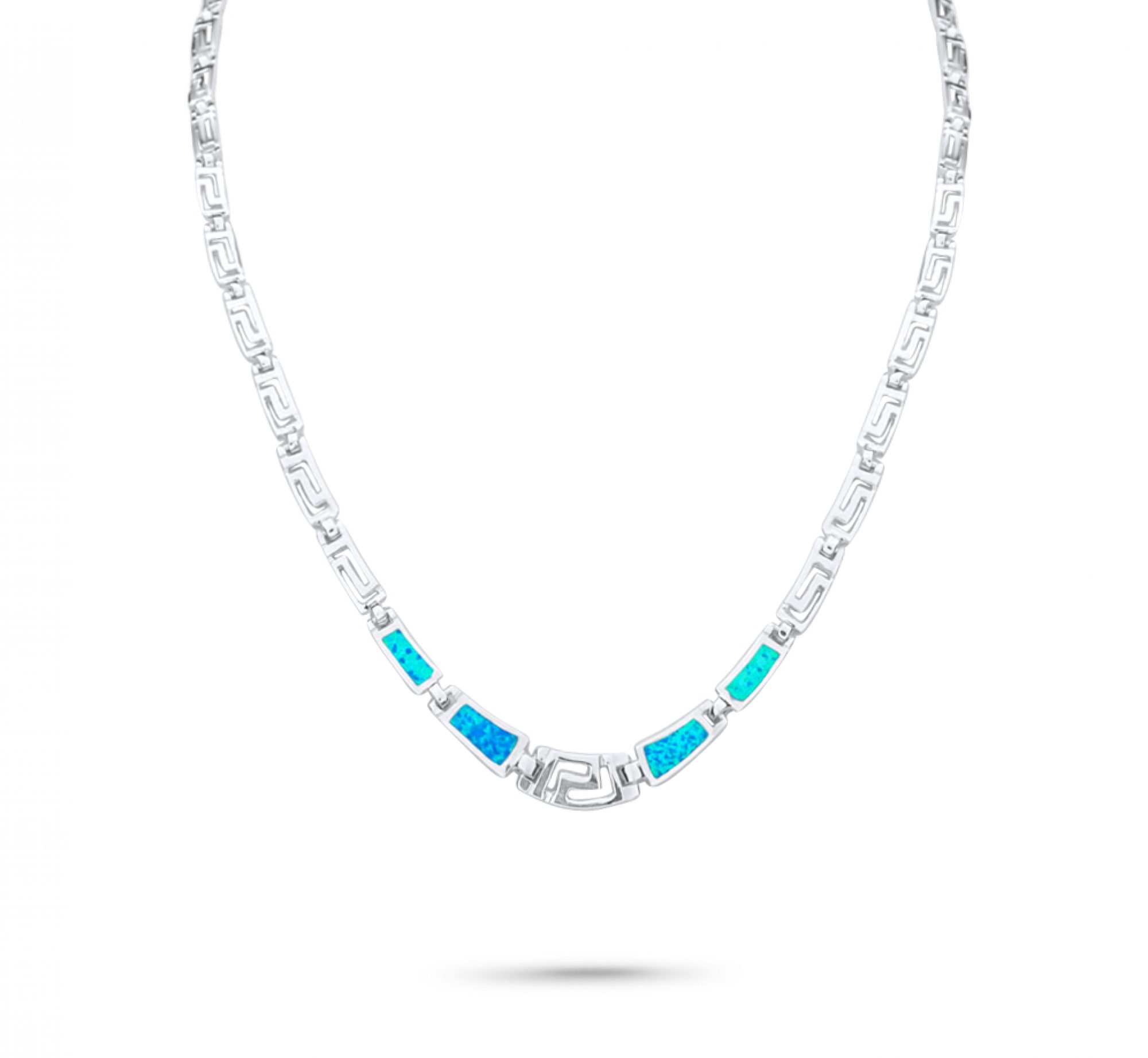 Κολιέ με πέτρες όπαλ και μαίανδρο