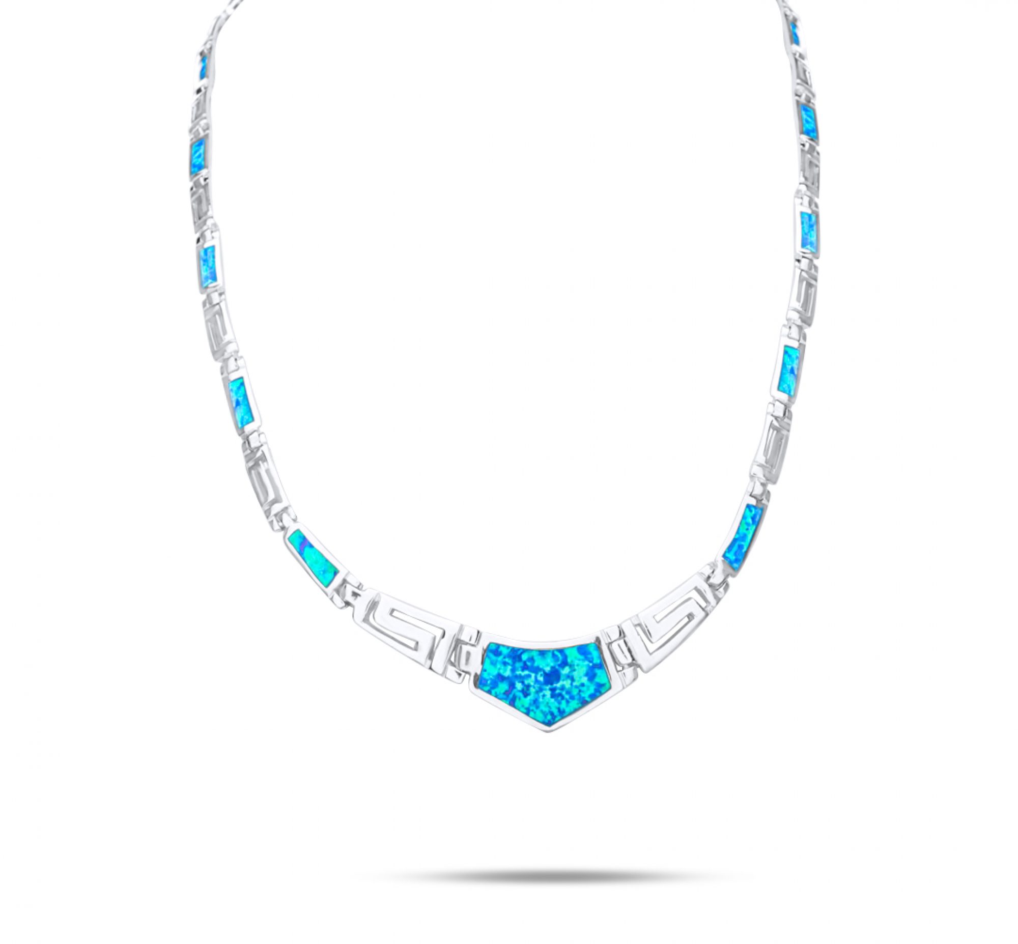 Κολιέ με πέτρες όπαλ και μαίανδρο