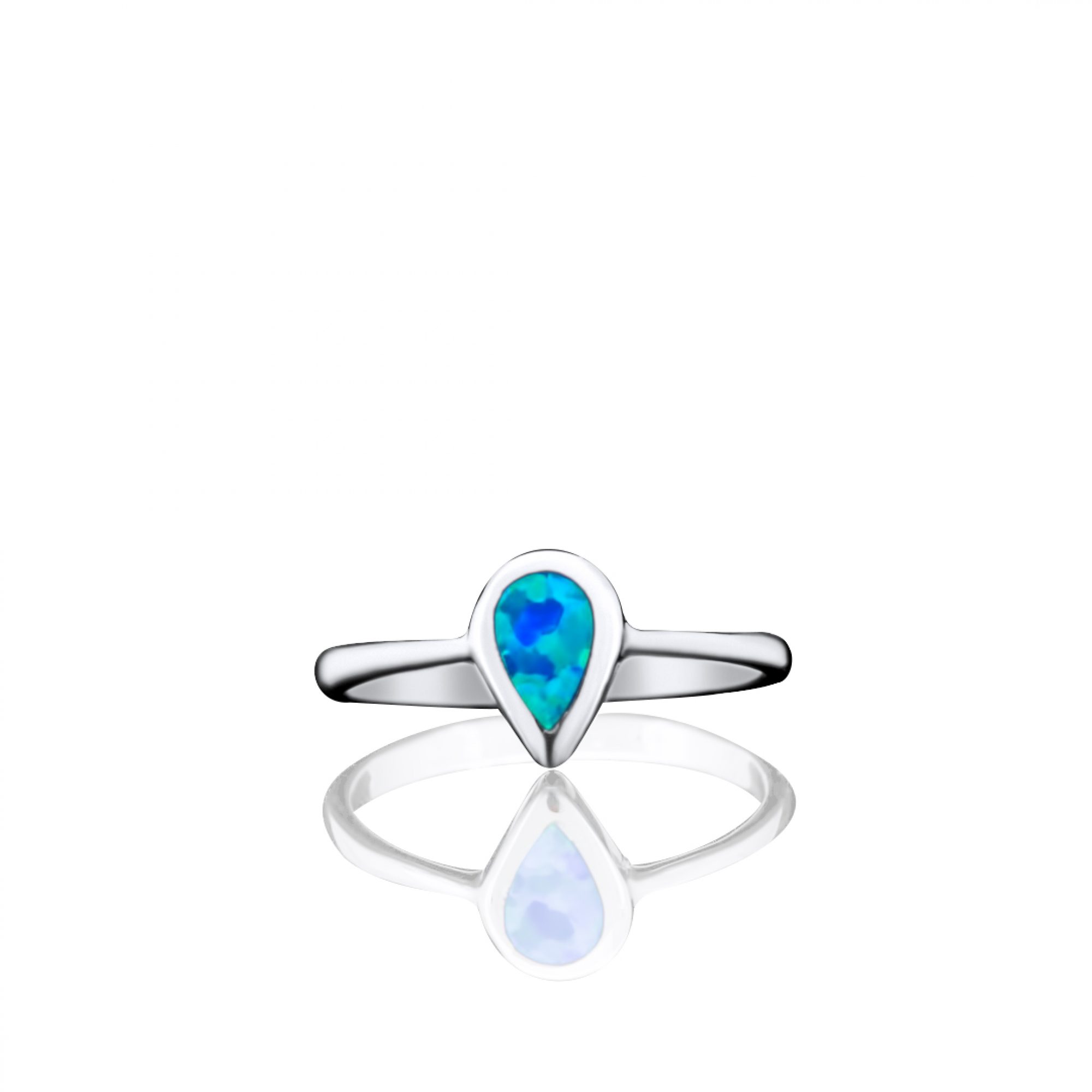 Silver ring with opal stone