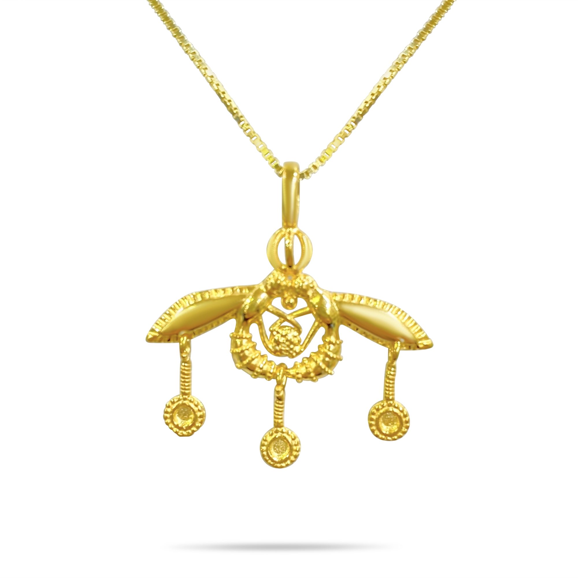 Κολιέ μινωική μέλισσα επίχρυσο