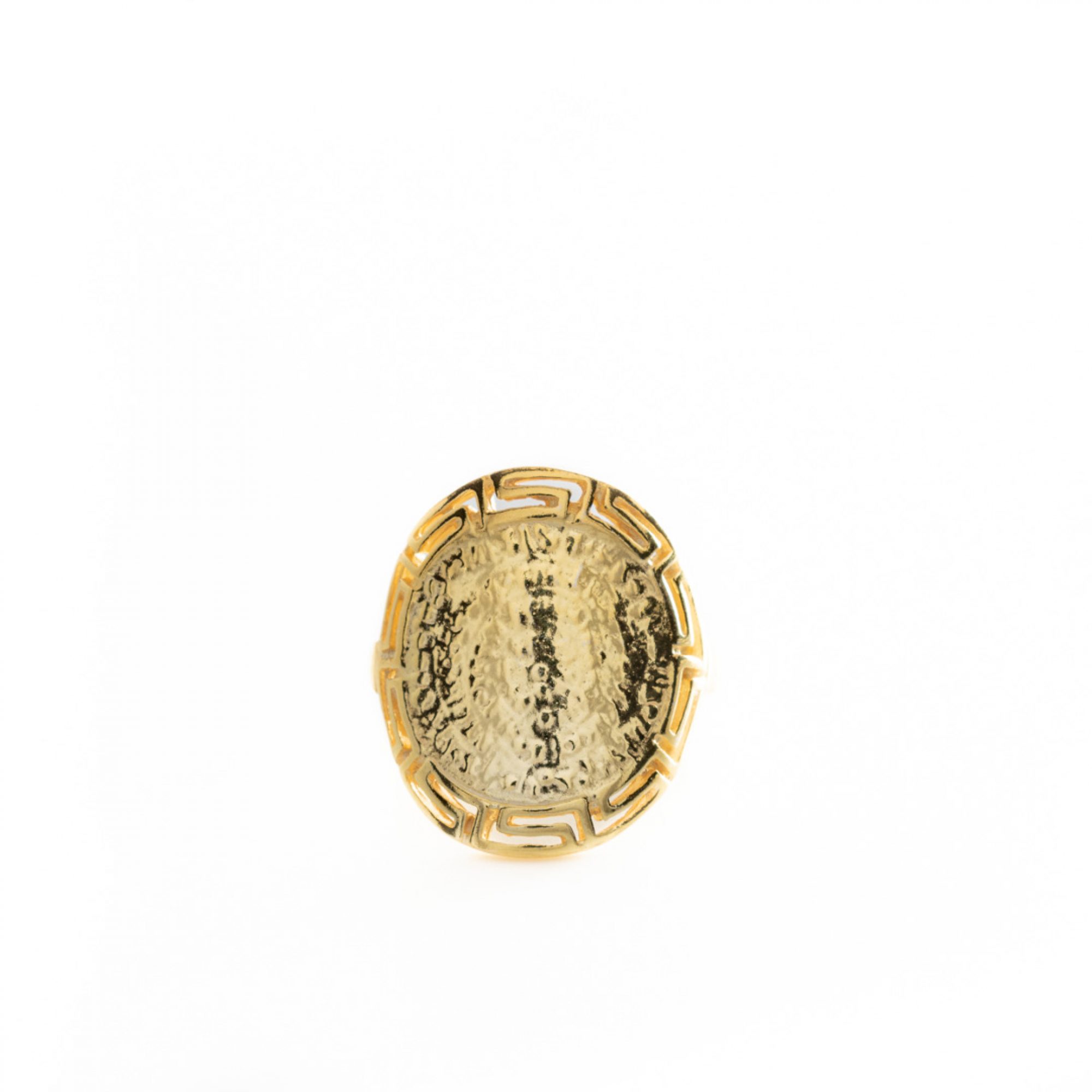 Δαχτυλίδι δίσκος της Φαιστού με μαίανδρο επίχρυσο