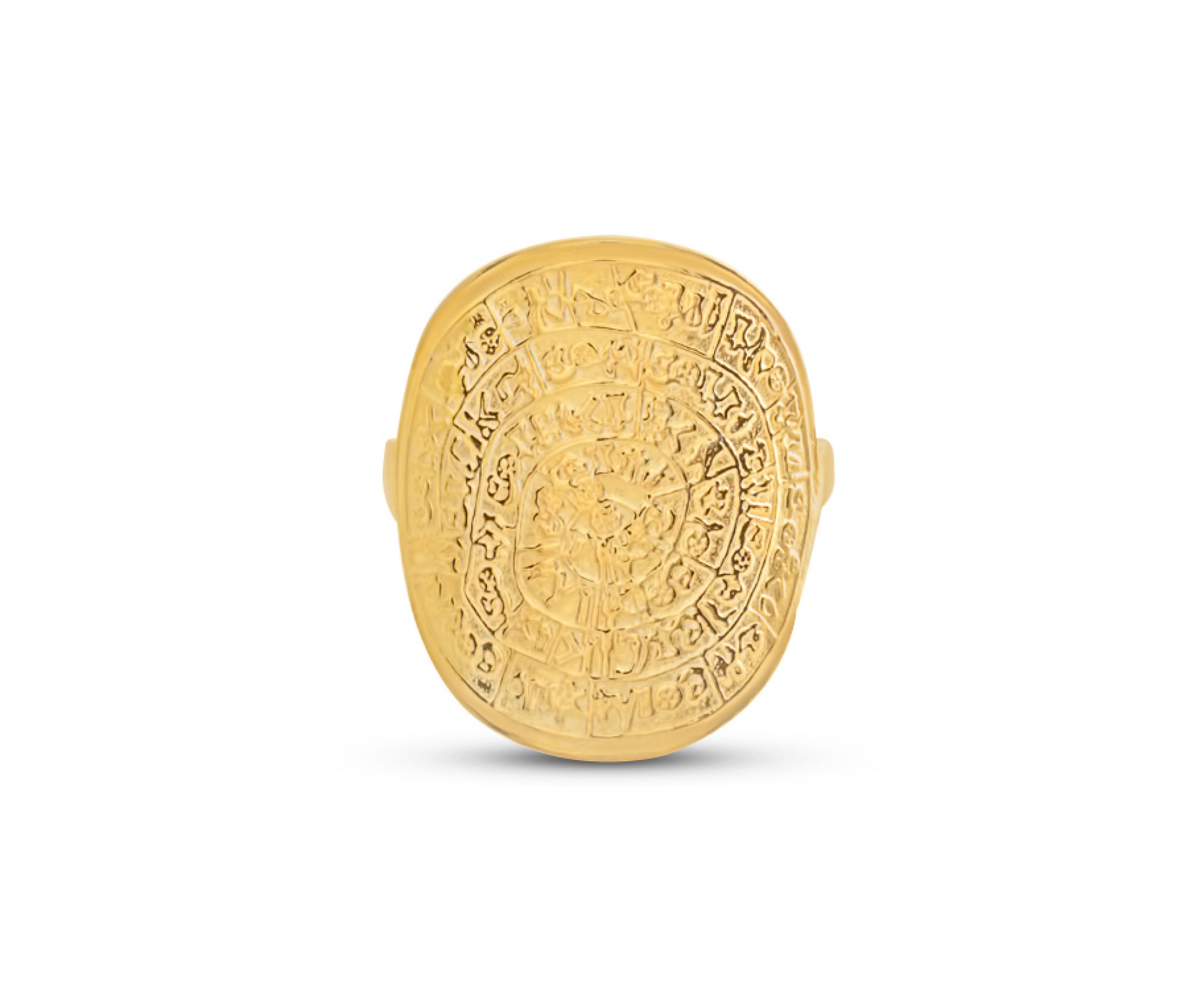 Δαχτυλίδι δίσκος της Φαιστού επίχρυσο