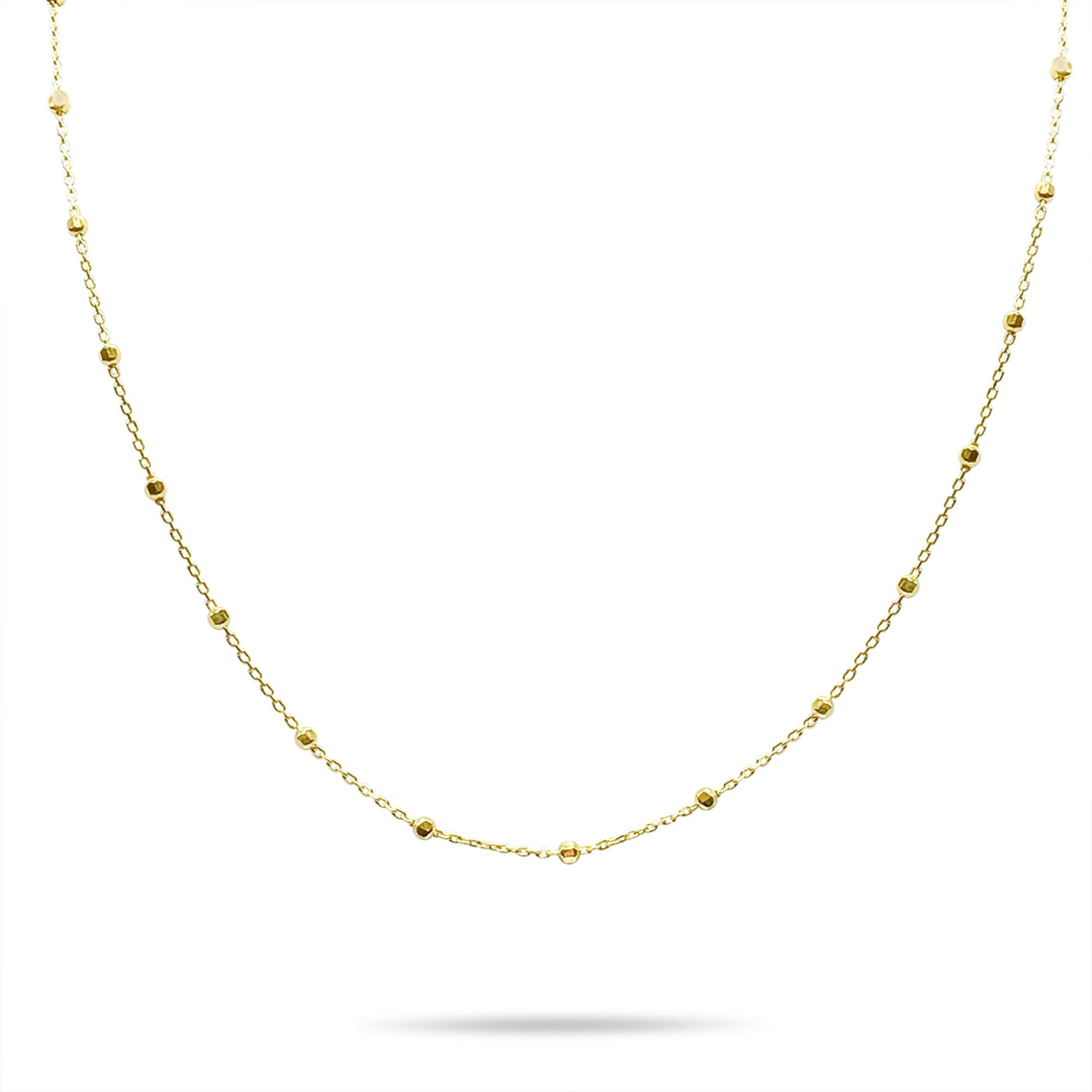 Αλυσίδα λαιμού με κόμπους επίχρυση