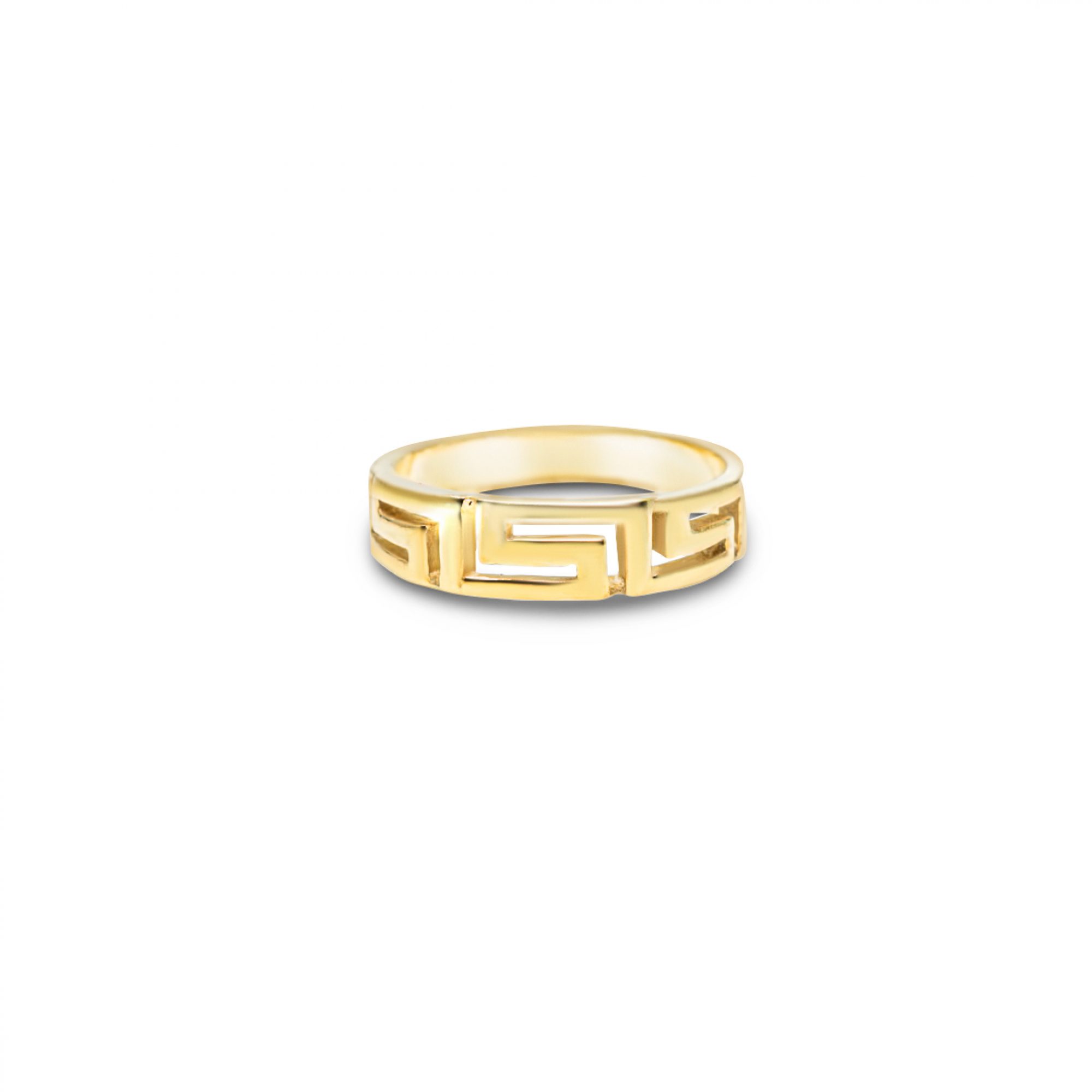 Gold plated meander ring