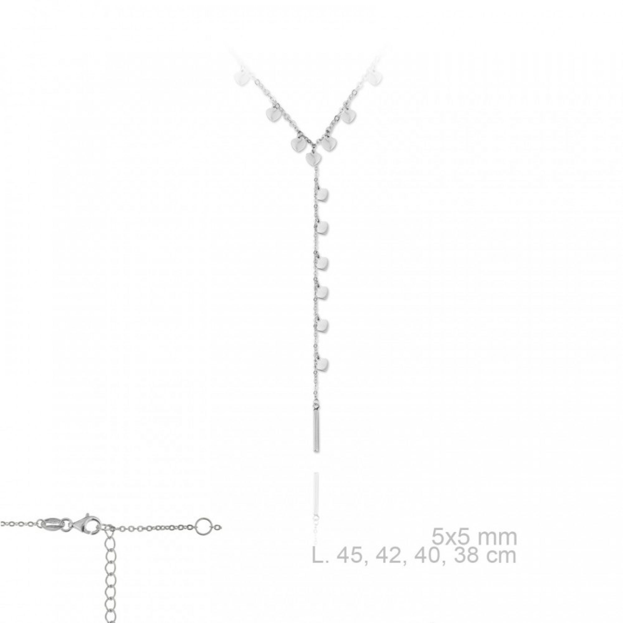 Y-style silver necklace