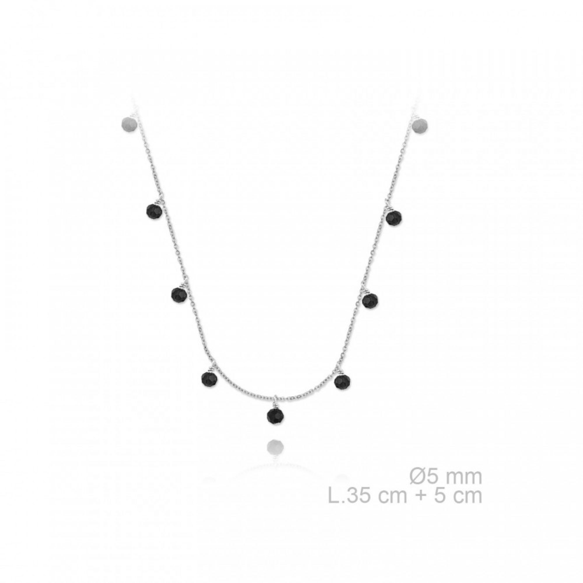 Κολιέ με μαύρες πέτρες