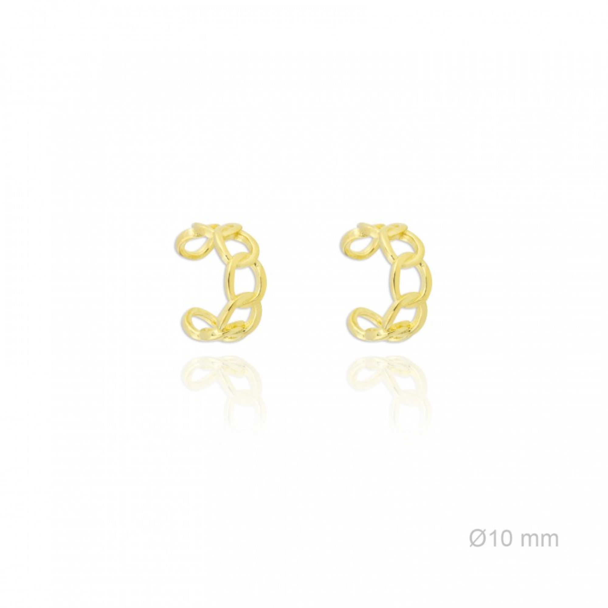 Σκουλαρίκια Ear cuffs αλυσίδα επίχρυσα