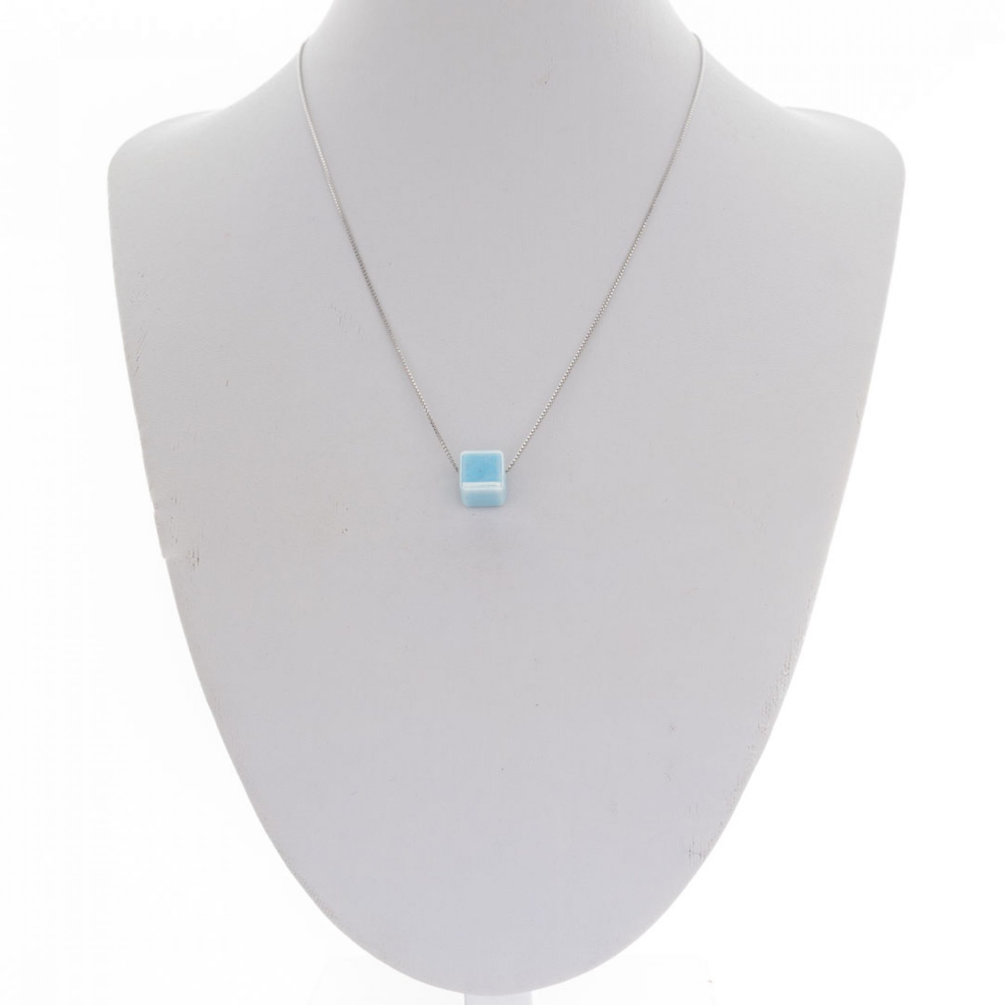 Light blue bead necklace