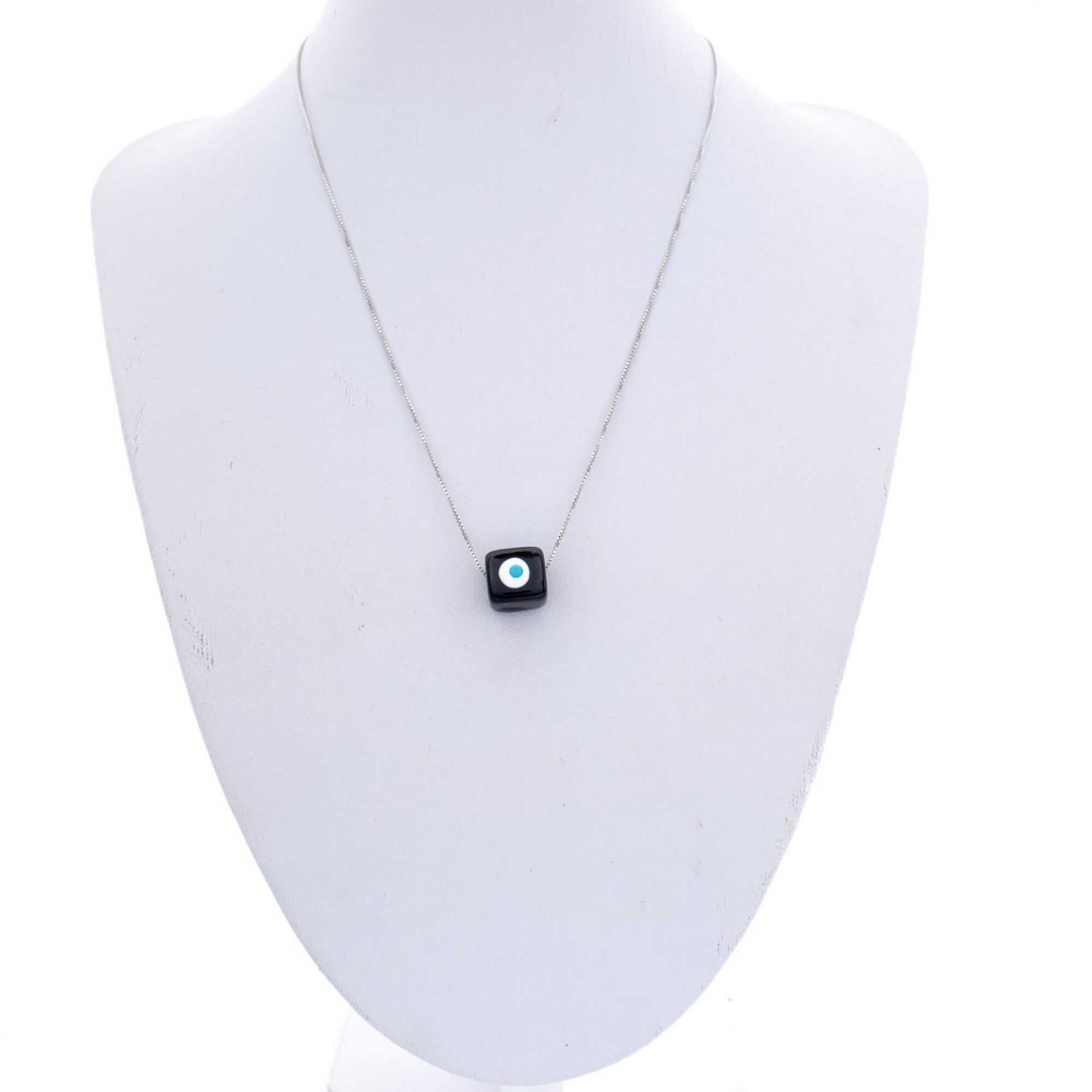 Κολιέ με μαύρη χάντρα μάτι 