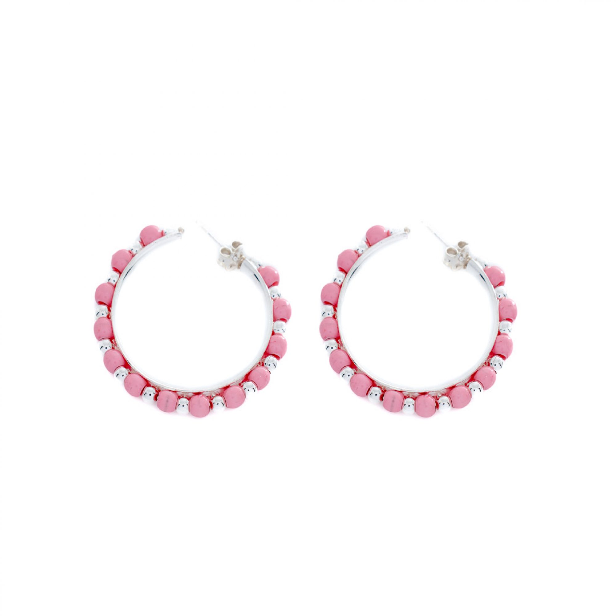 Κρίκοι με φυσικές πέτρες (34mm)