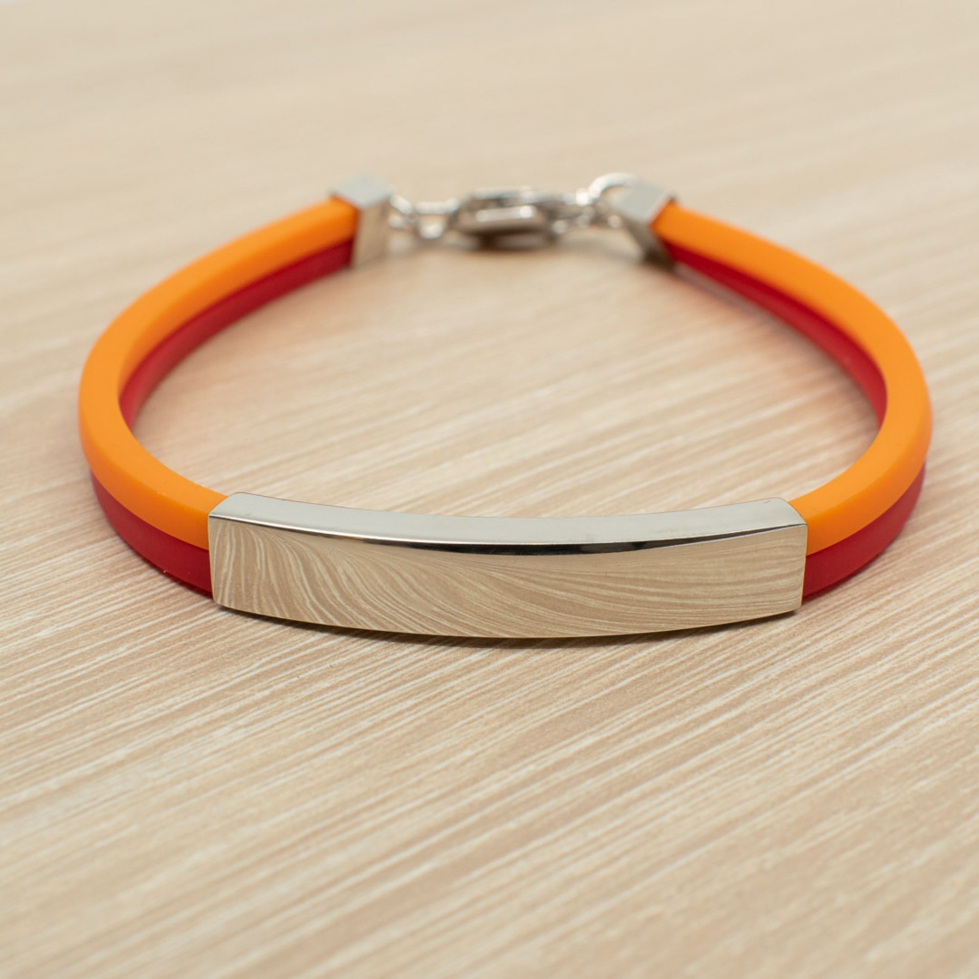 Βραχιόλι καουτσούκ ασήμι