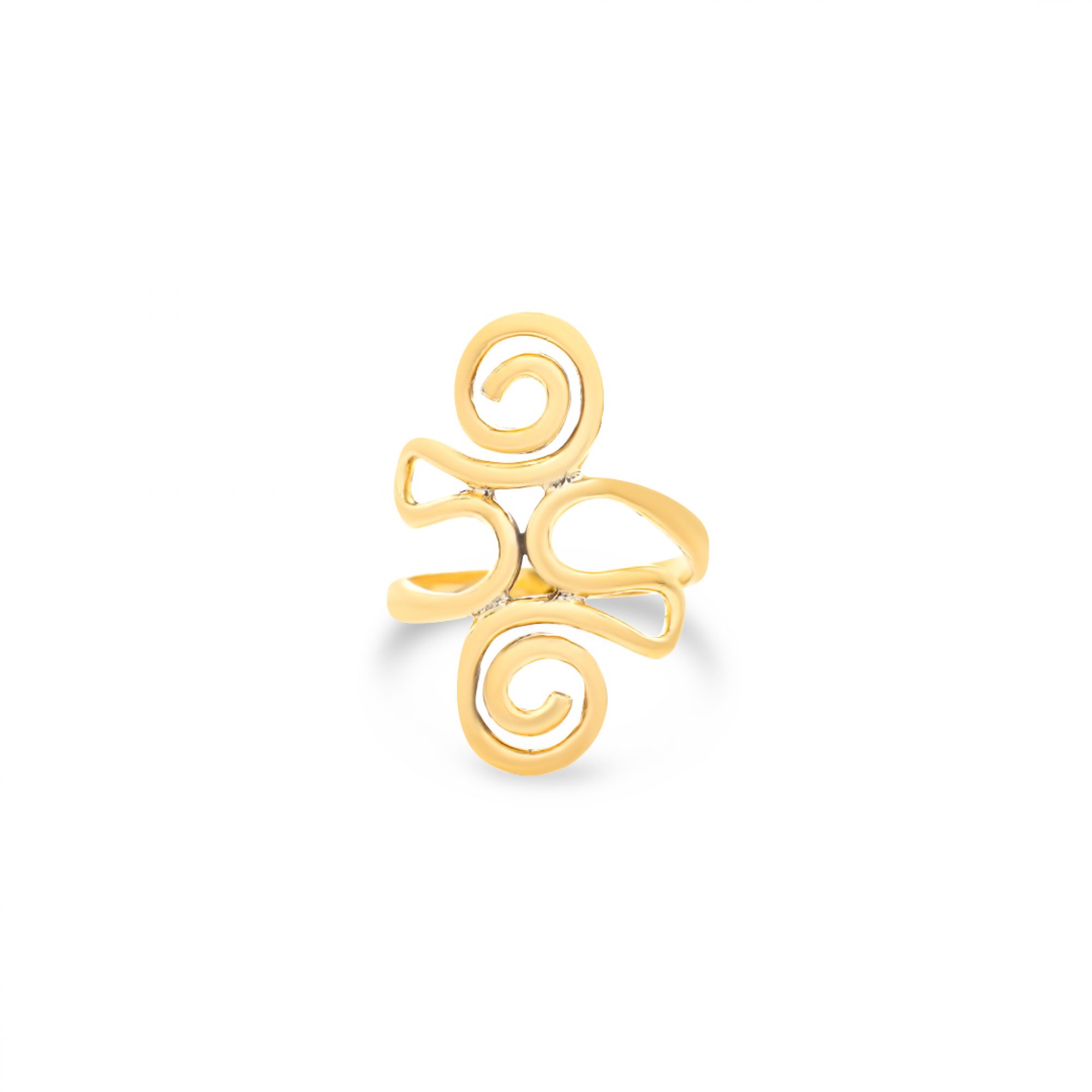 Gold plated meander ring