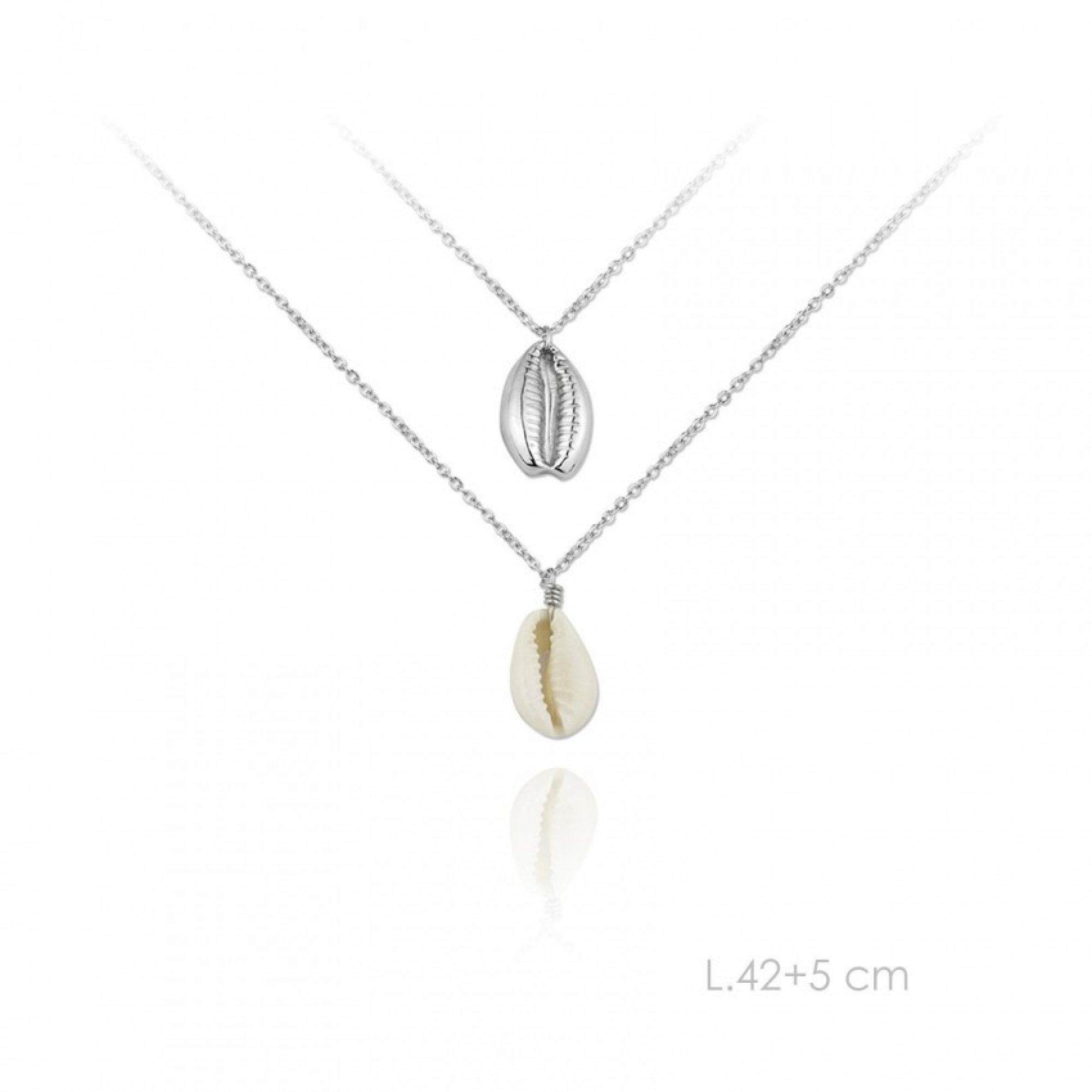 Κολιέ διπλό με κοχύλια