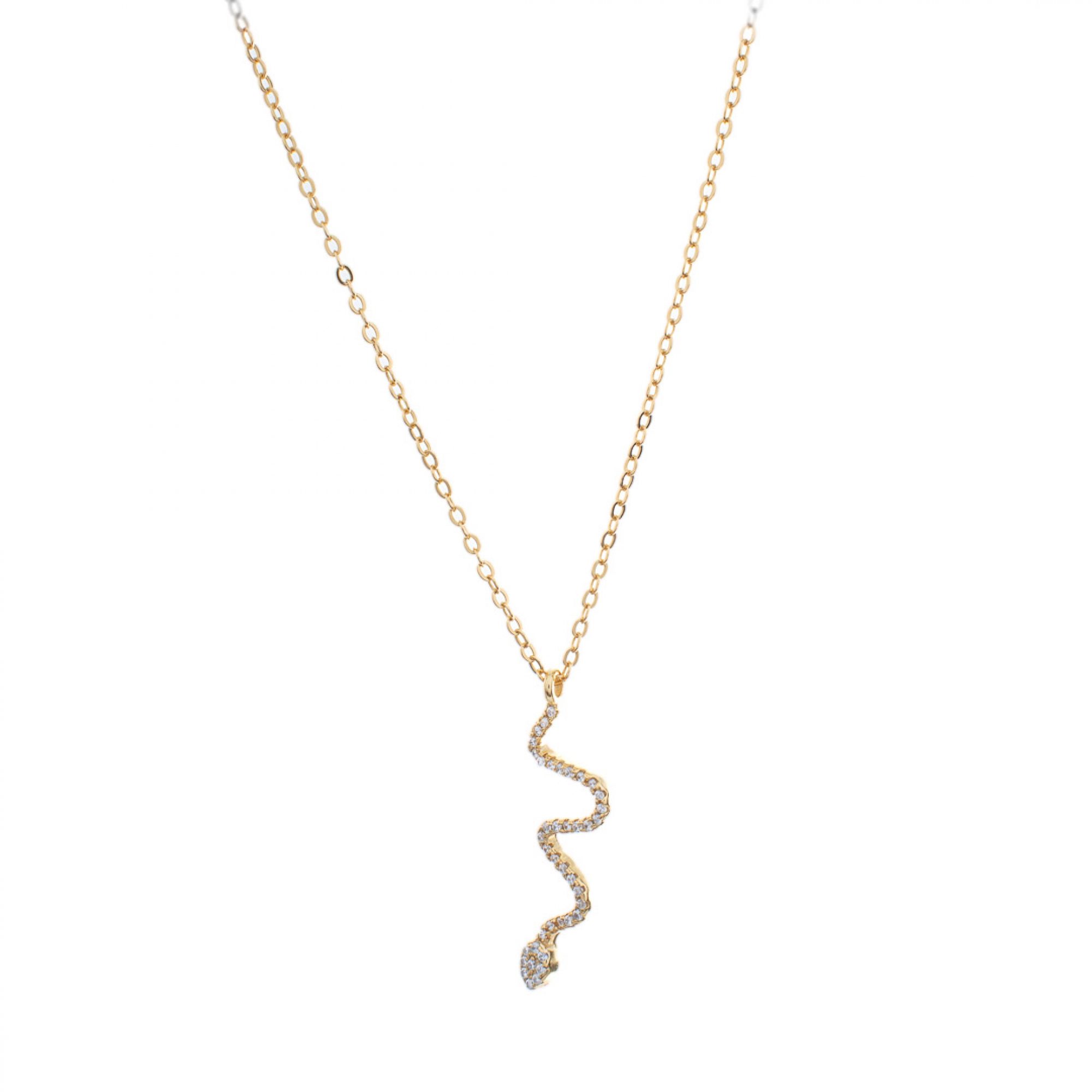 Κολιέ επίχρυσο με πέτρες ζιργκόν