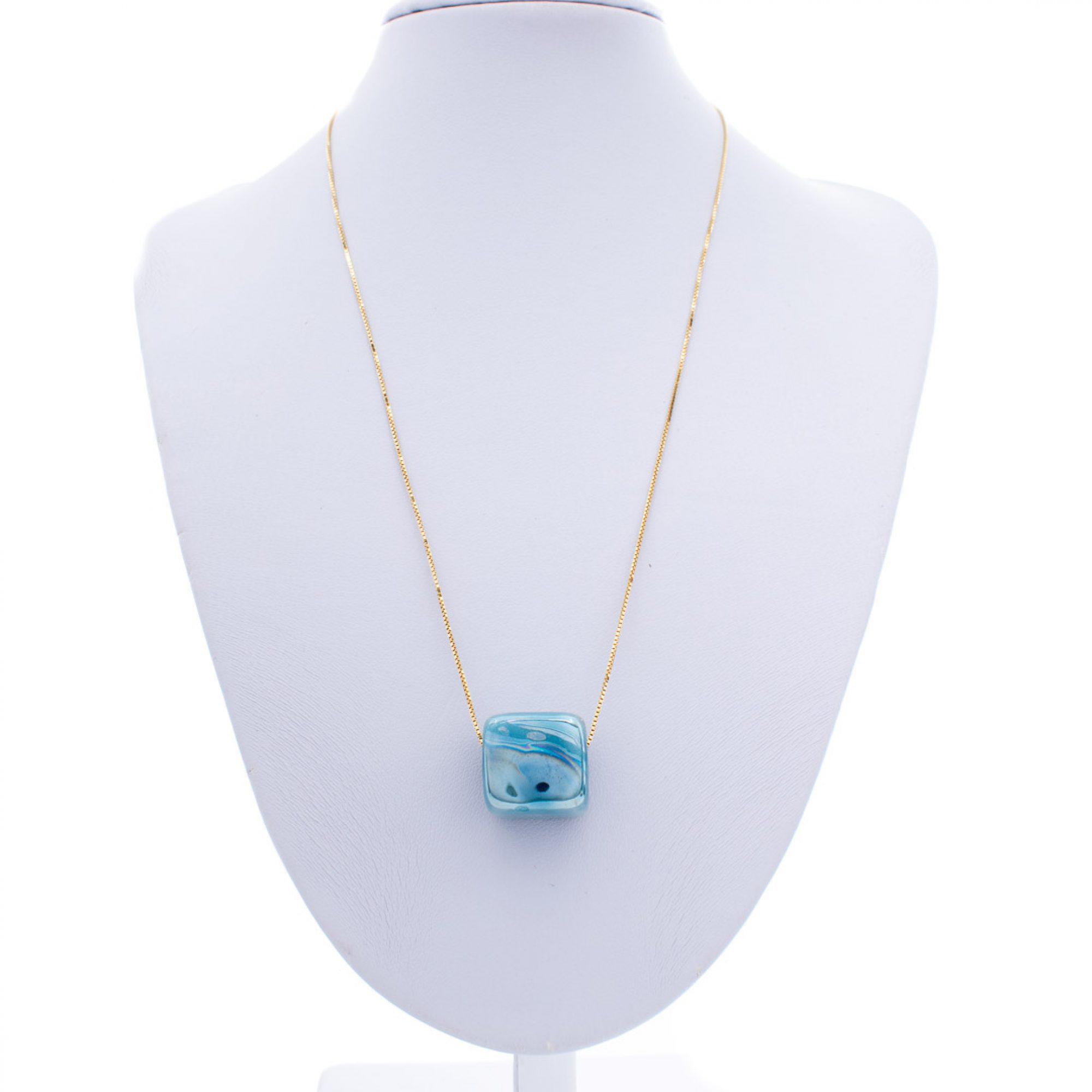 Κολίε επίχρυσο με σκούρα βεραμάν χάντρα