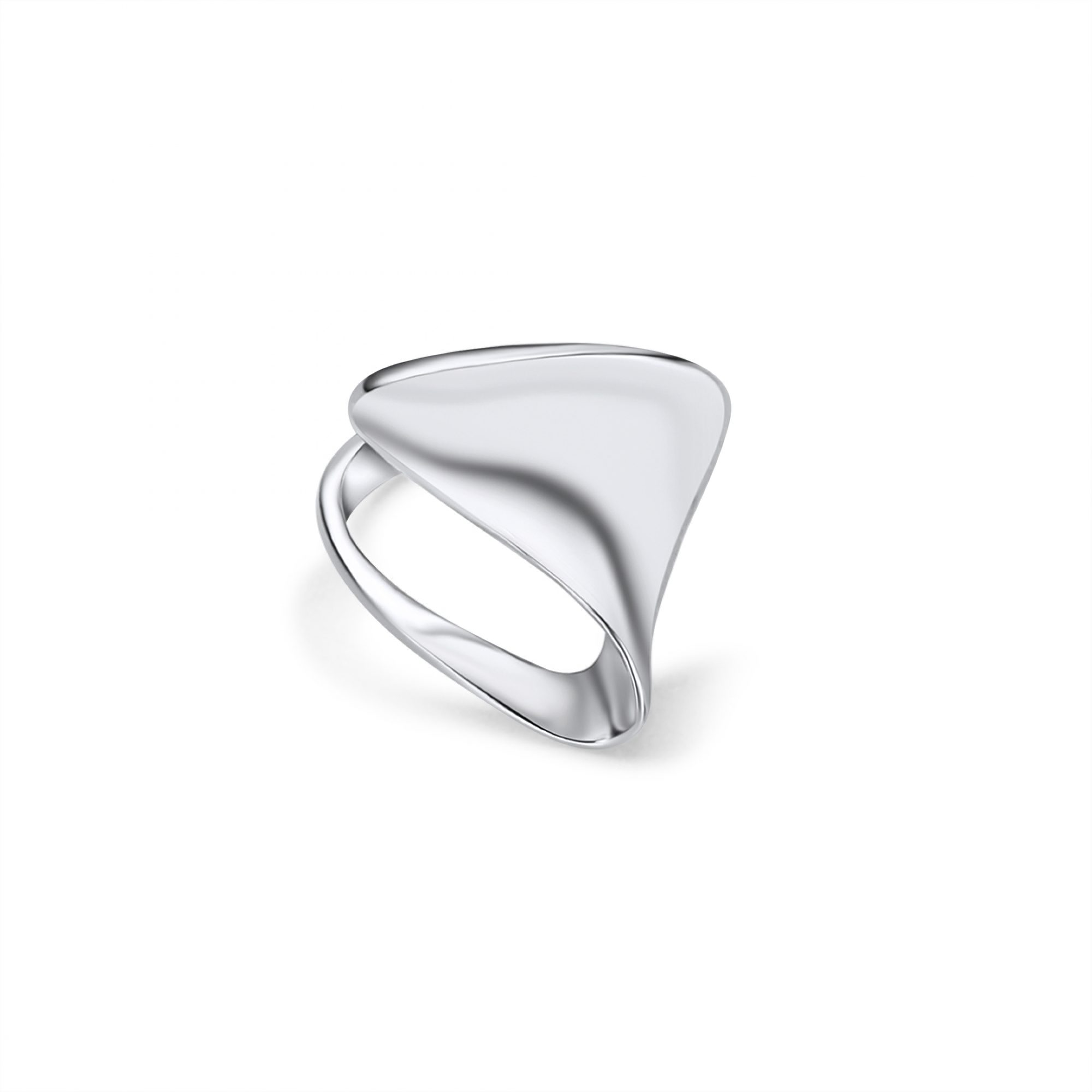 Silver polished ring