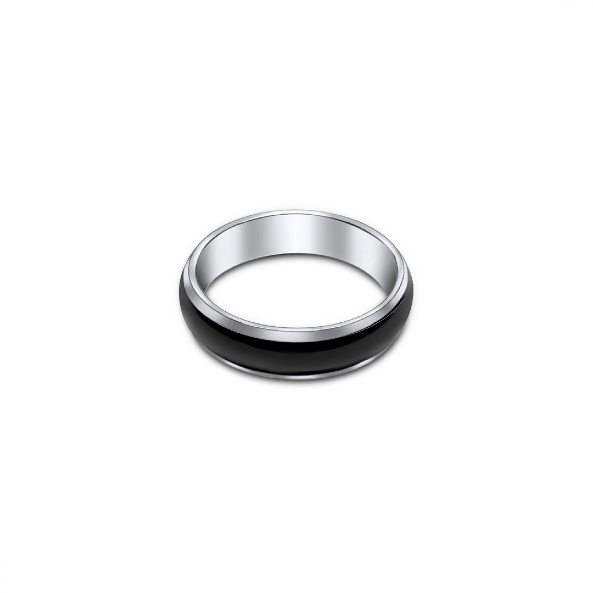Black centered steel ring