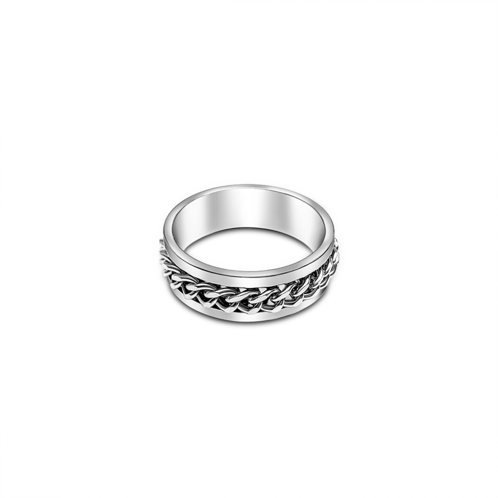 Steel ring with chain