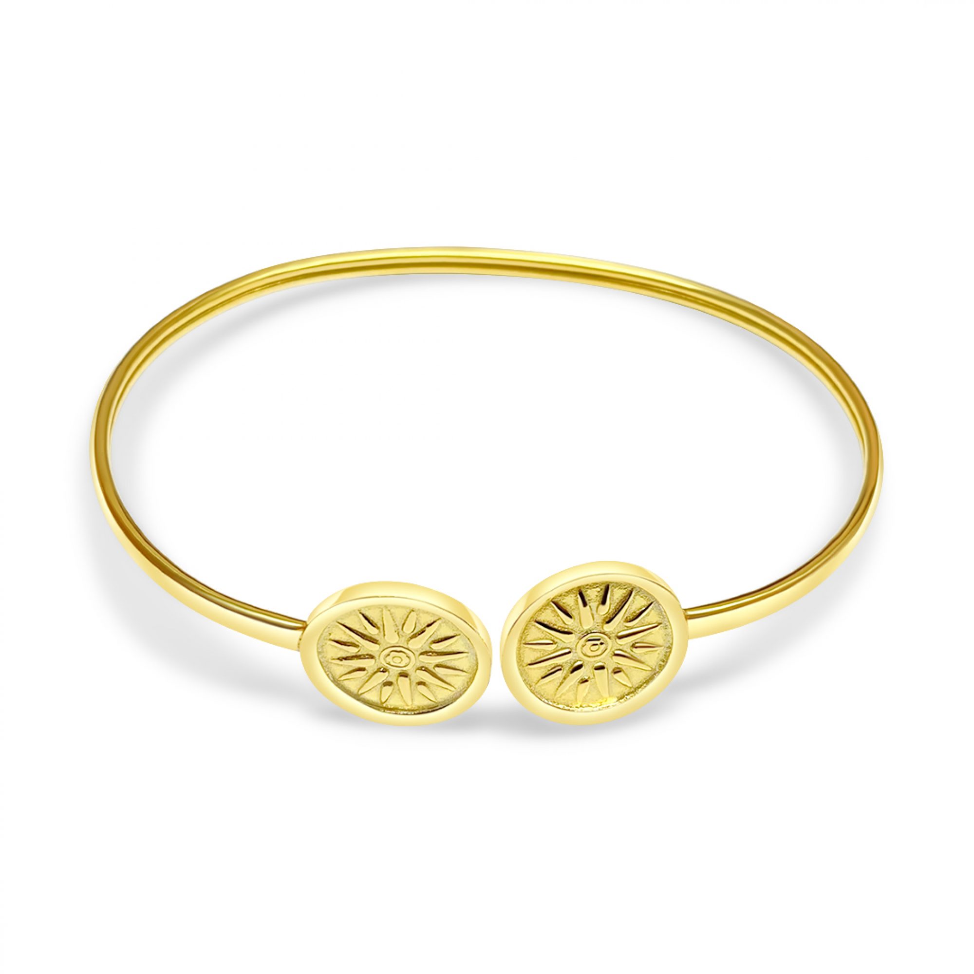 Επίχρυσο βραχιόλι κύκλος με διπλό αστέρι της Βεργίνας 