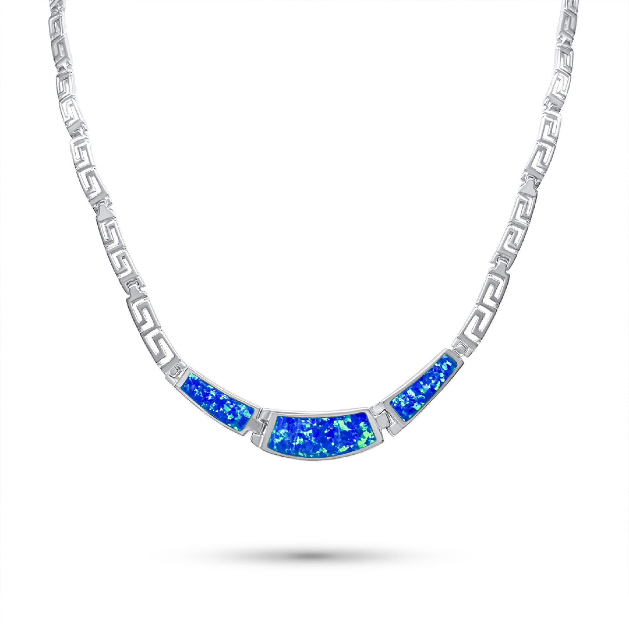 Κολιέ με πέτρες όπαλ και μαίανδρο