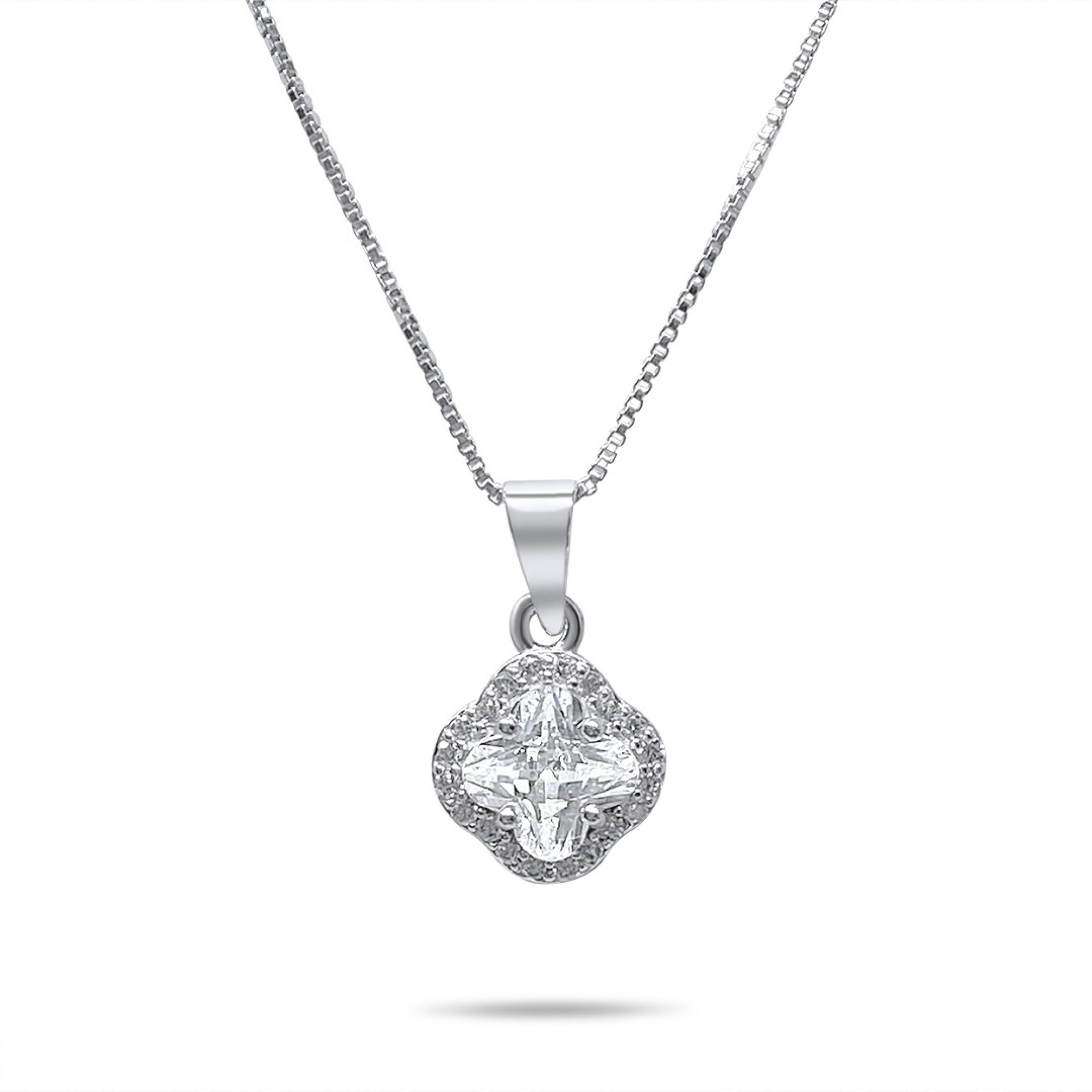 Necklace with zircon stones