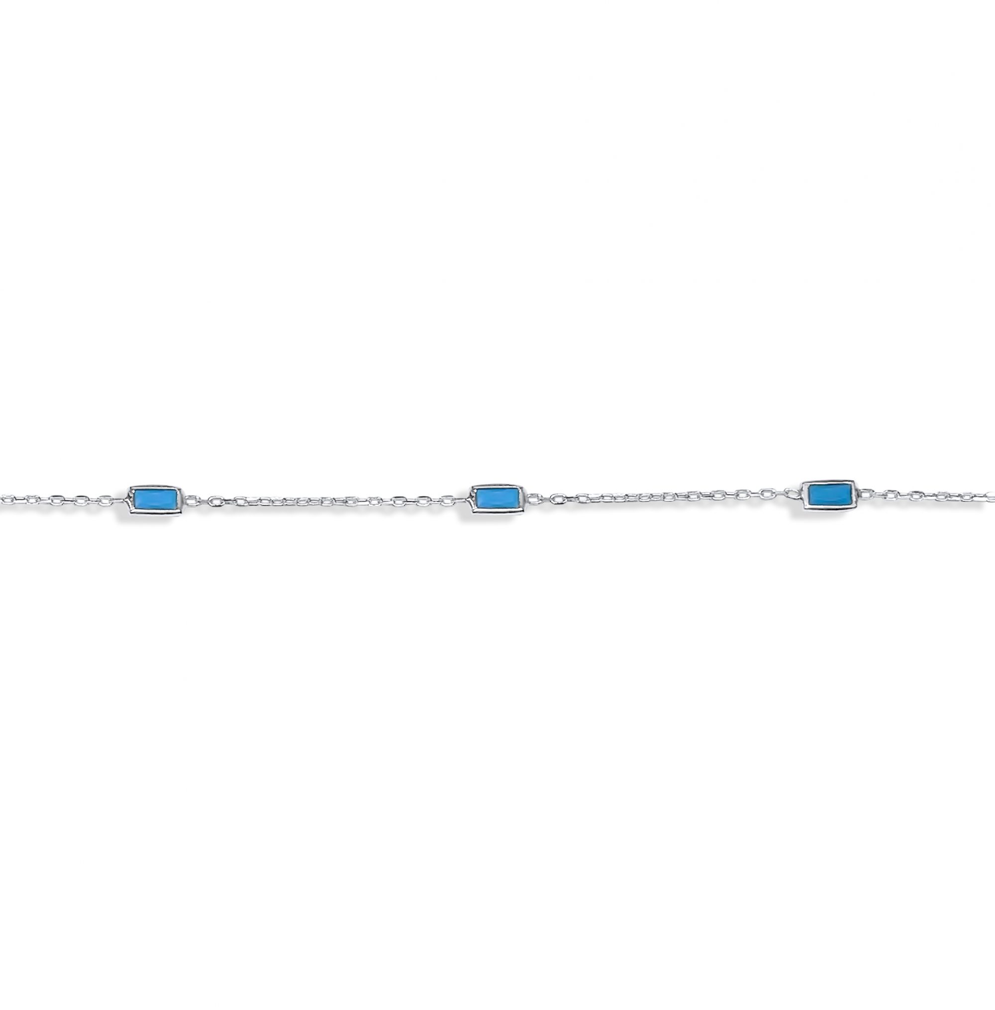 Anklet with turquoise stones