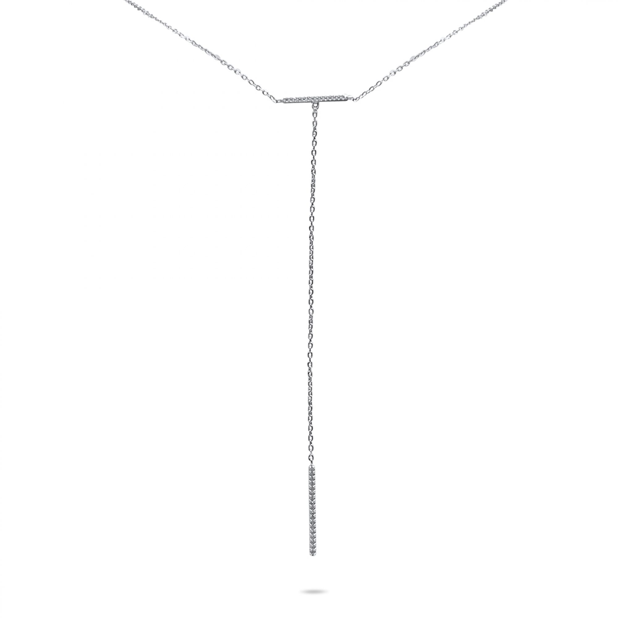 Κολιέ σε στυλ Υ με πέτρες ζιργκόν