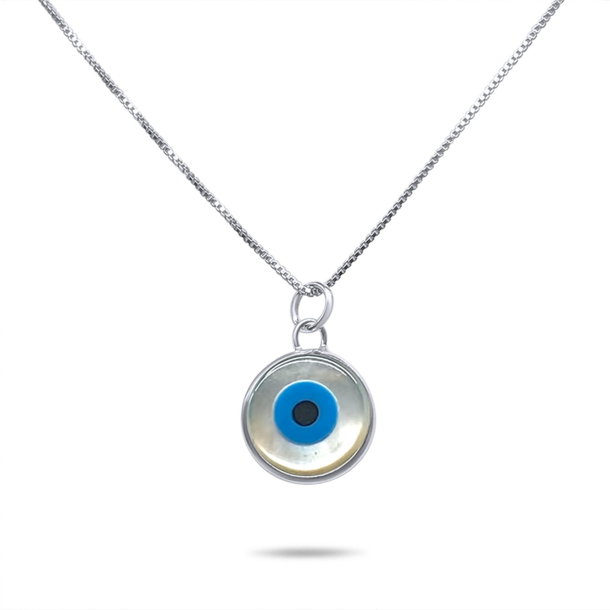 Κολιέ μάτι με φίλντισι