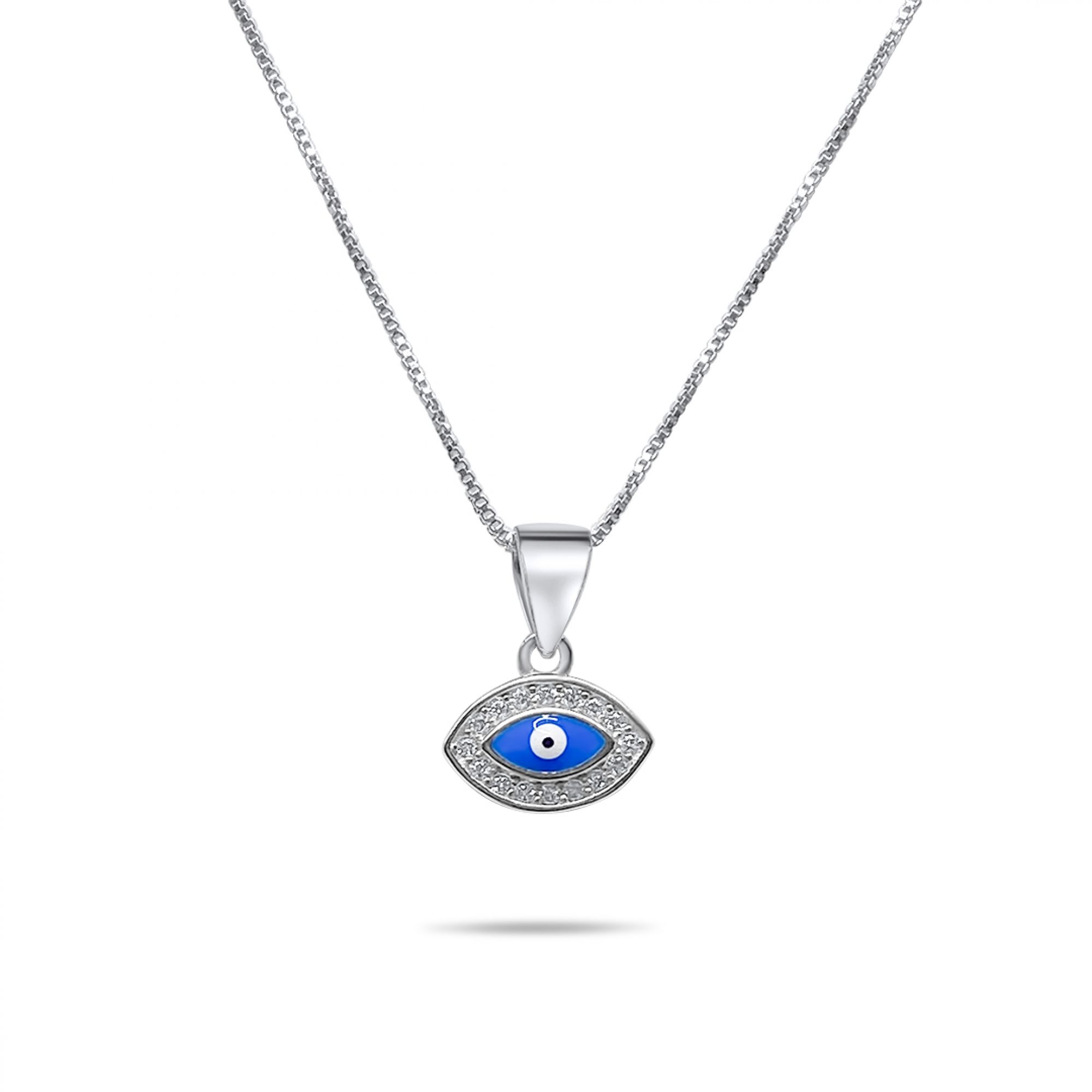 Κολιέ μάτι με πέτρες ζιργκόν