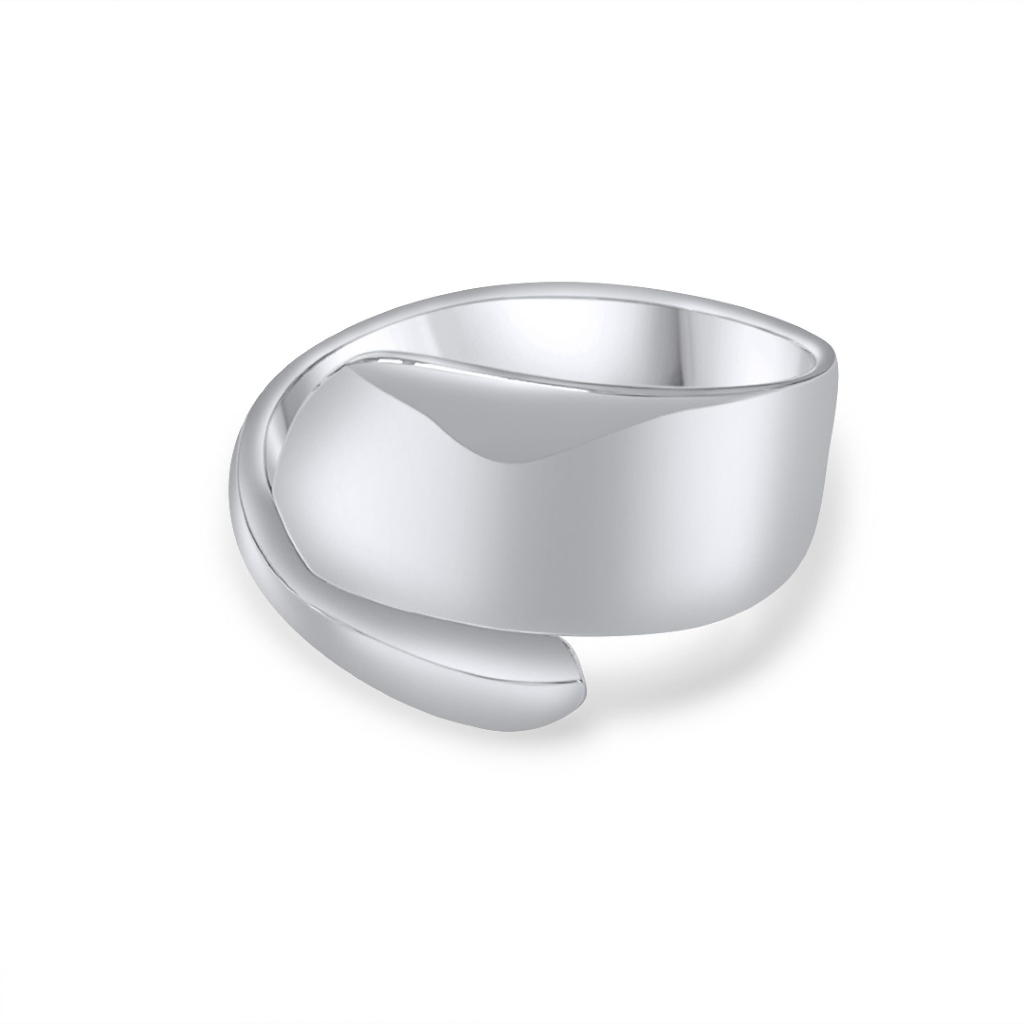 Silver polished ring