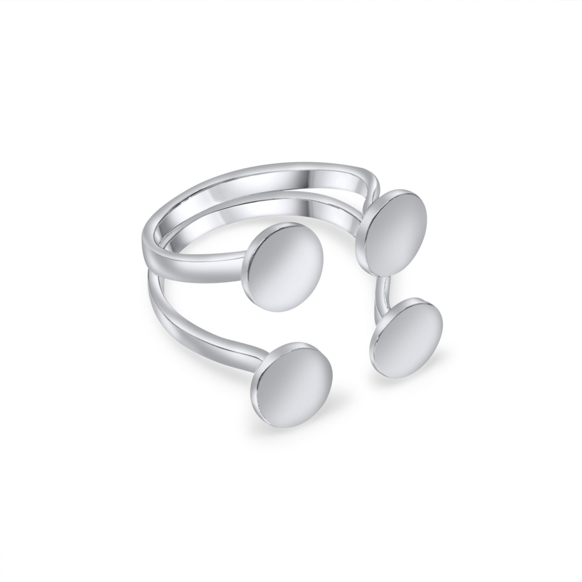 Silver polished ring