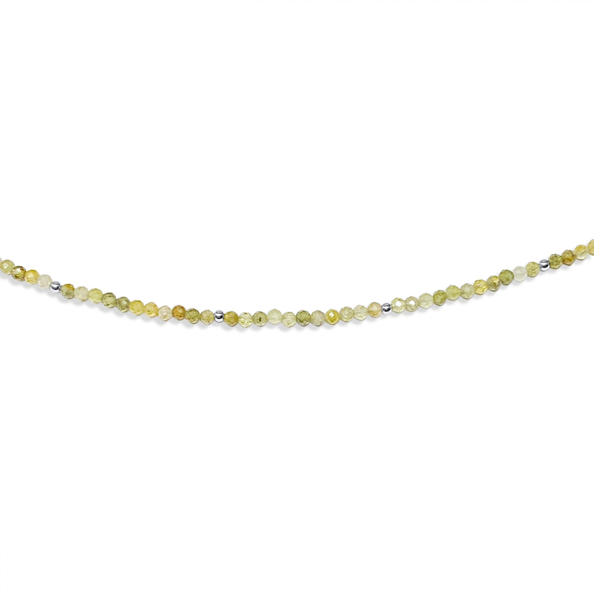 Αλυσίδα ποδιού με χάντρες πράσινο ζαφείρι