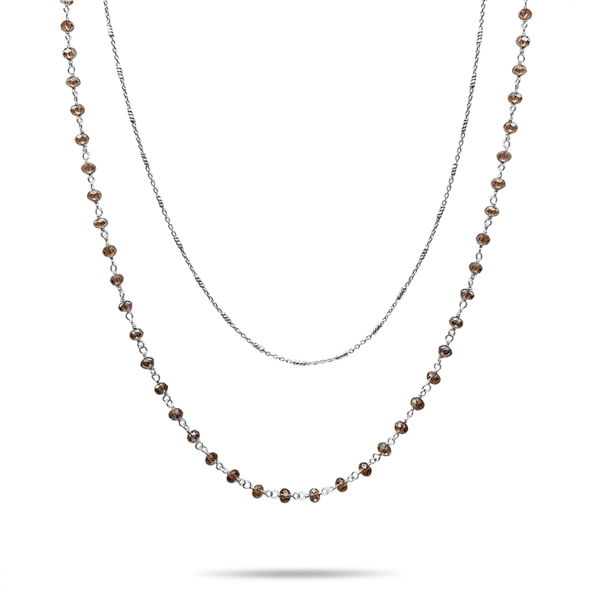 Double necklace with beads