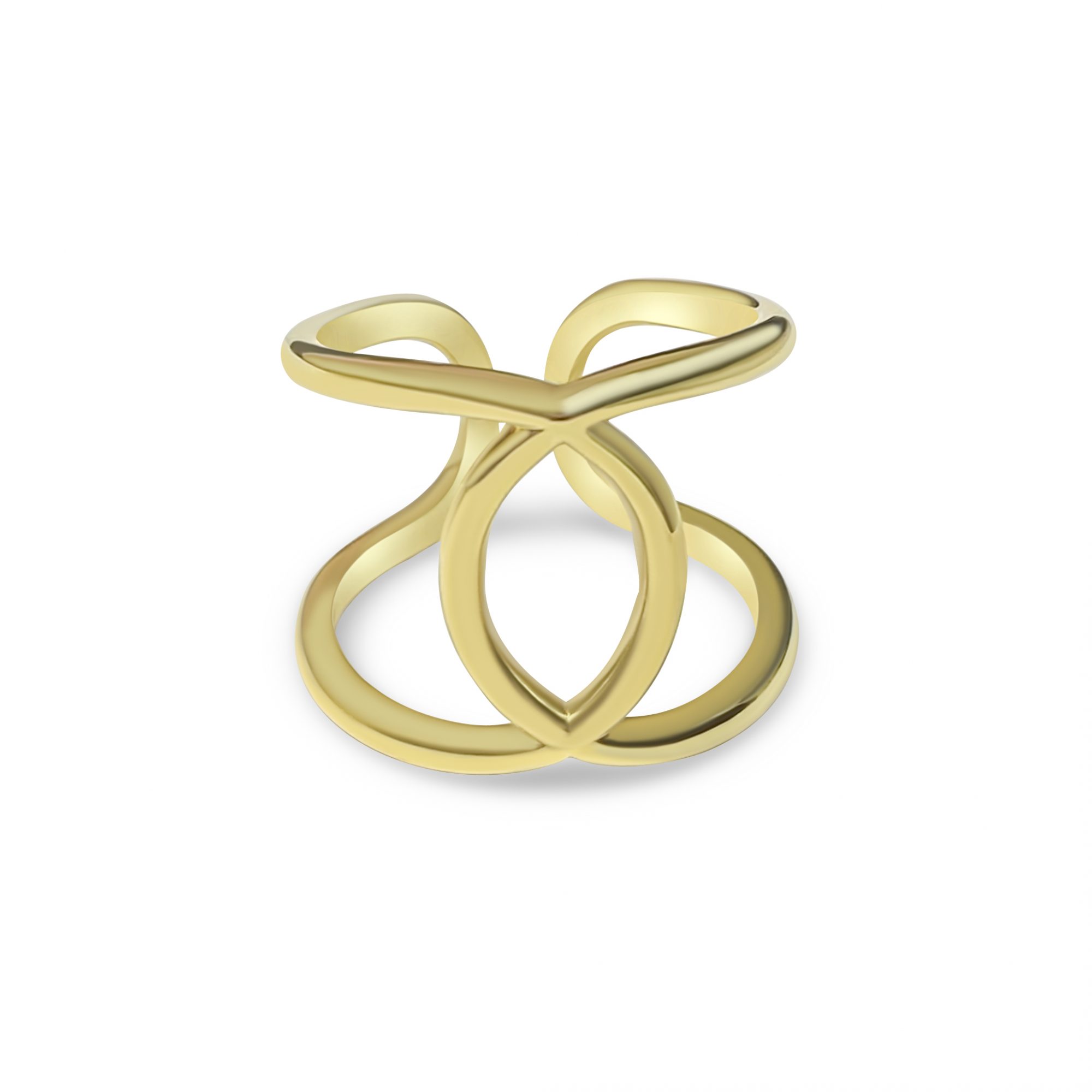 Δαχτυλίδι λουστρέ επίχρυσο 