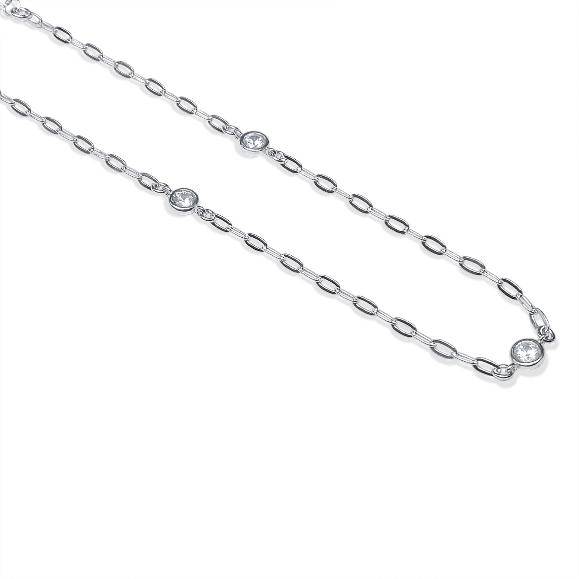 Αλυσίδα ποδιού με πέτρες ζιργκόν