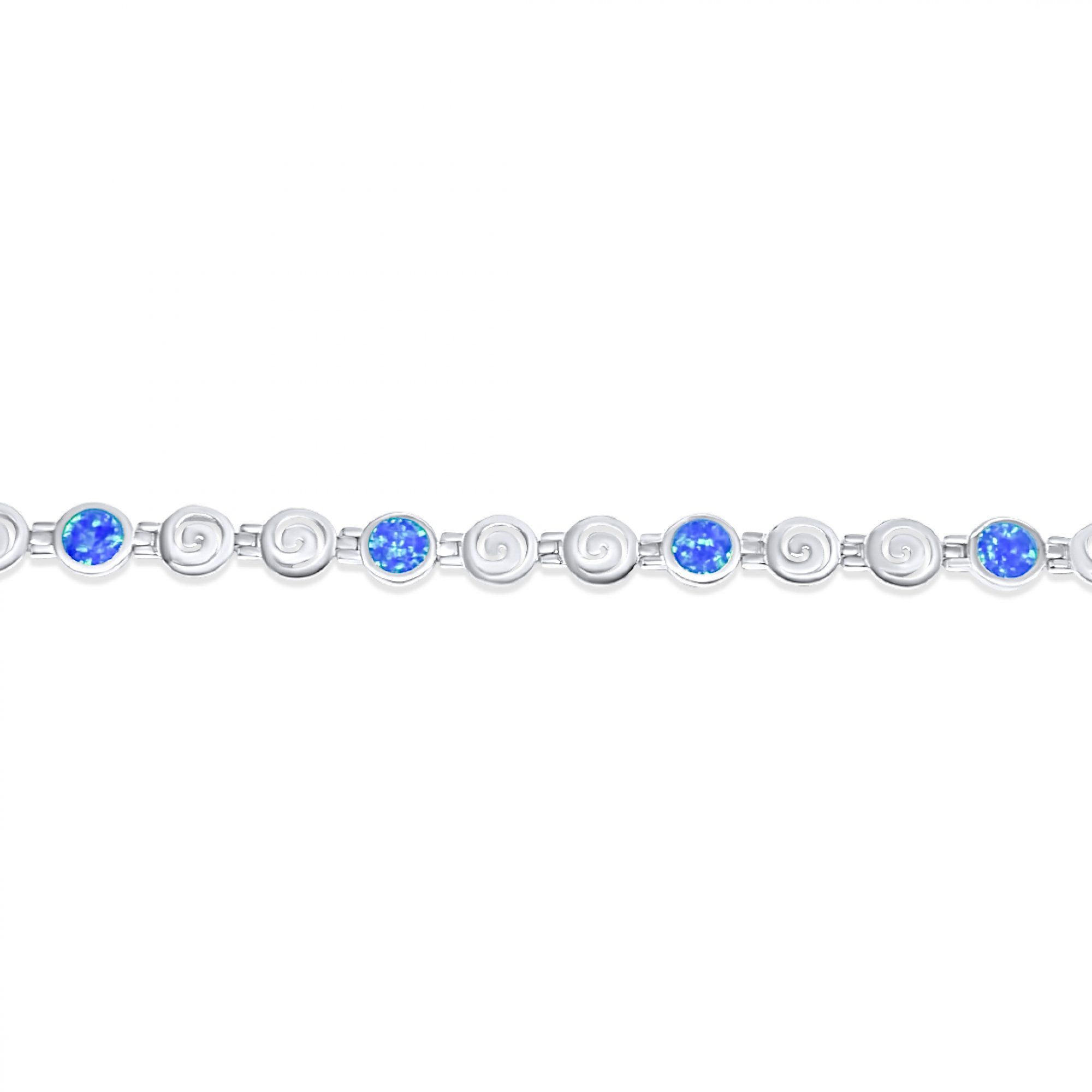 Βραχιόλι σπείρες με πέτρες όπαλ