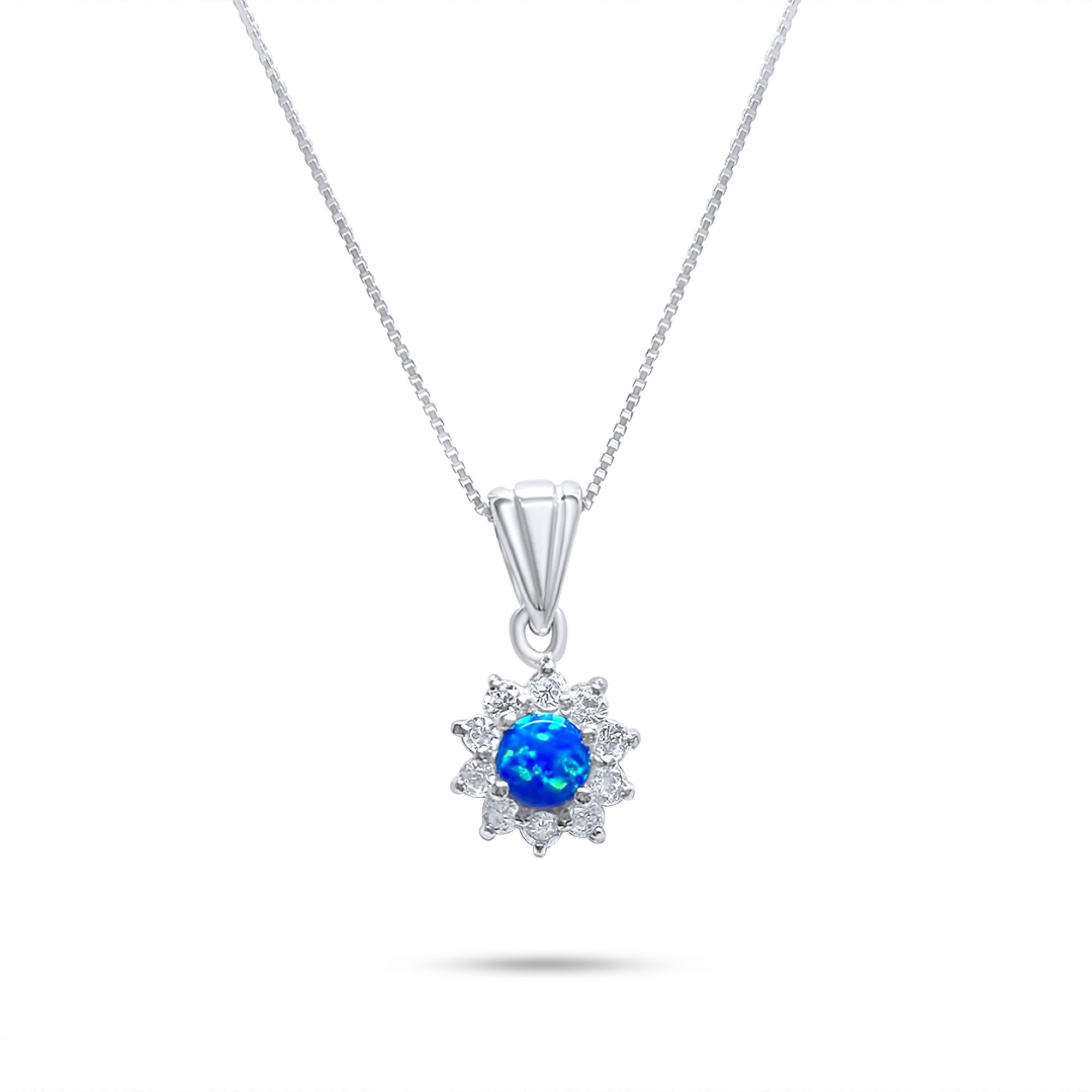 Κολιέ με πέτρες ζιργκόν και όπαλ